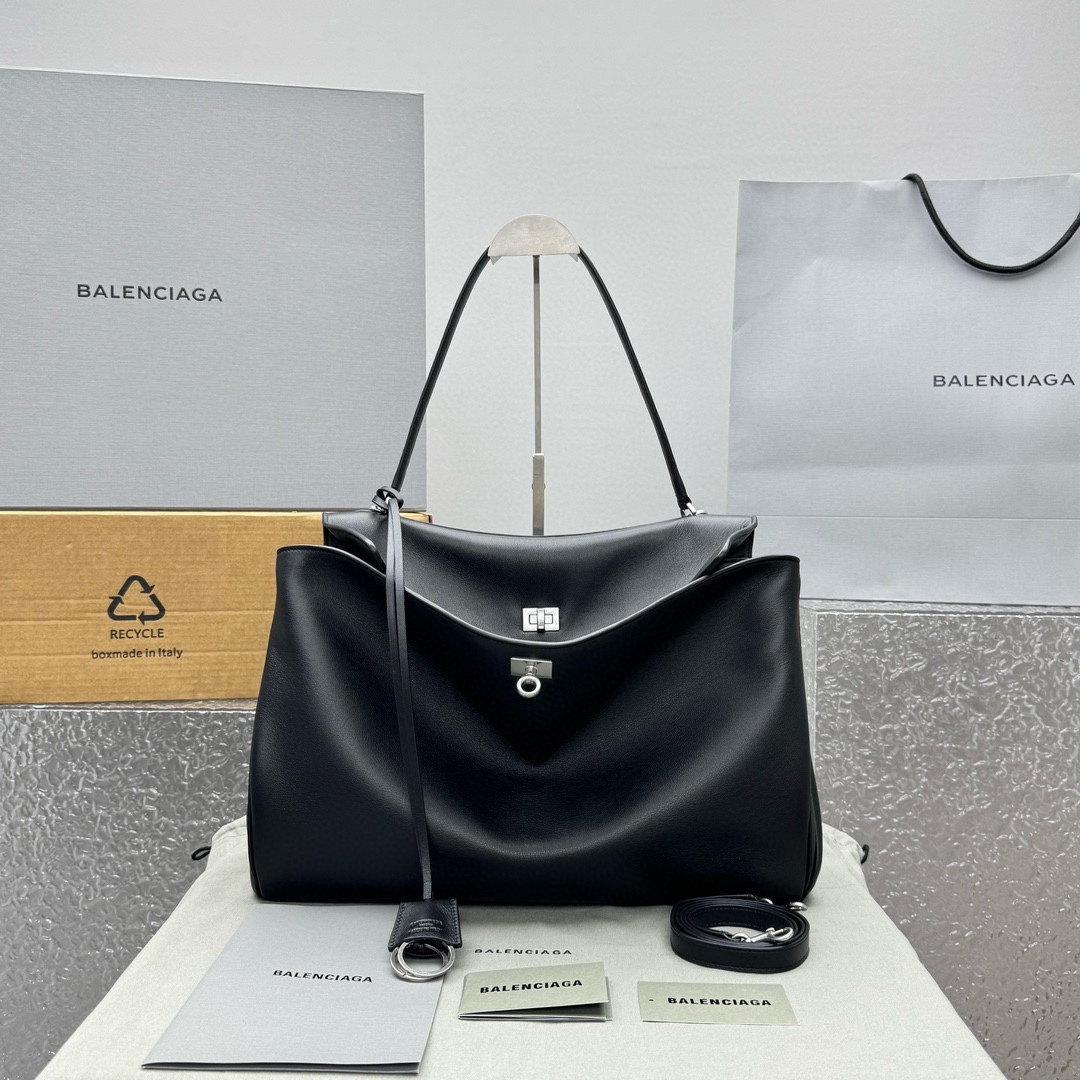 Lサイズ 高品質 バレンシアガ バック パックコピー 大容量 本革 レザー ハンドバッグ  92866 ブラック_4