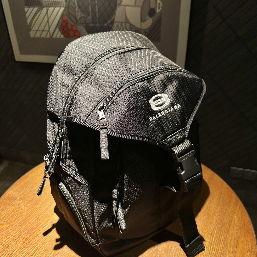 ショルダー バッグ バレンシアガＮ級品 ナイロン  レザー 旅行 バックバッグ ブラック_3