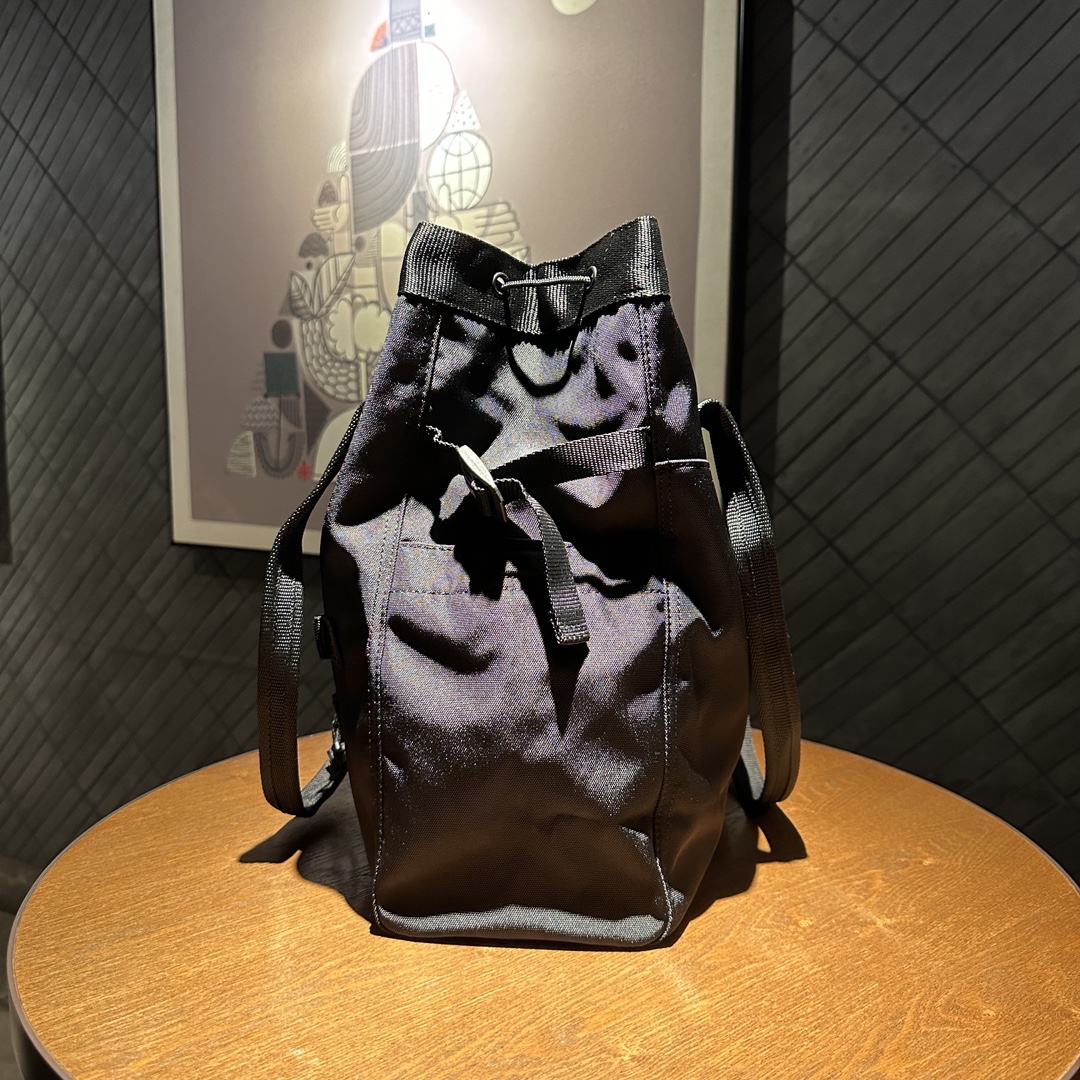 balenciaga バッグ レディ偽物 カジュアル トート ナイロン レザー ハンドバッグ ブラック_1