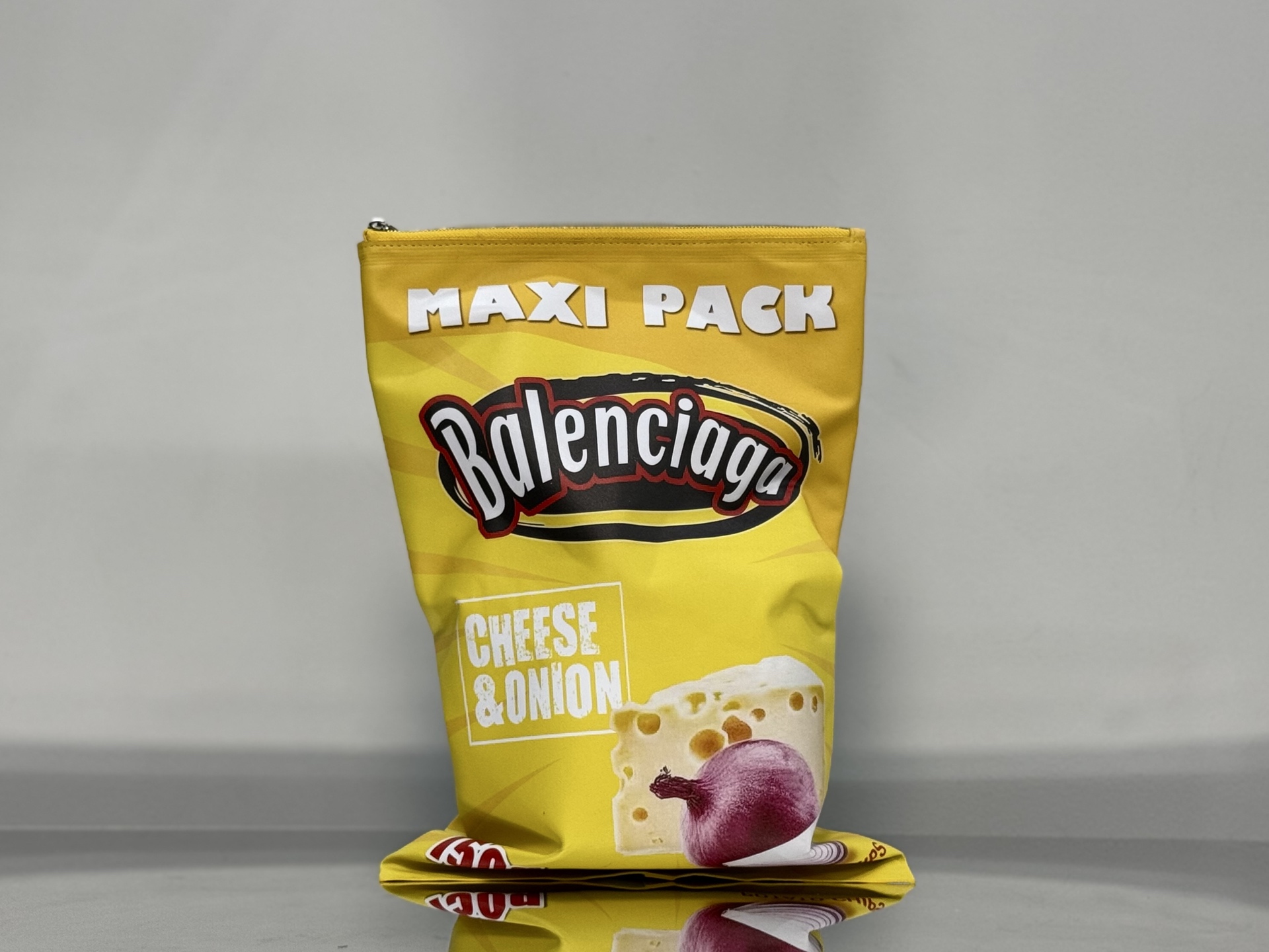 バレンシアガ ヘアピンコピー ポテトチップバッグ 柔軟 ファッション感 0001 イエロー_1