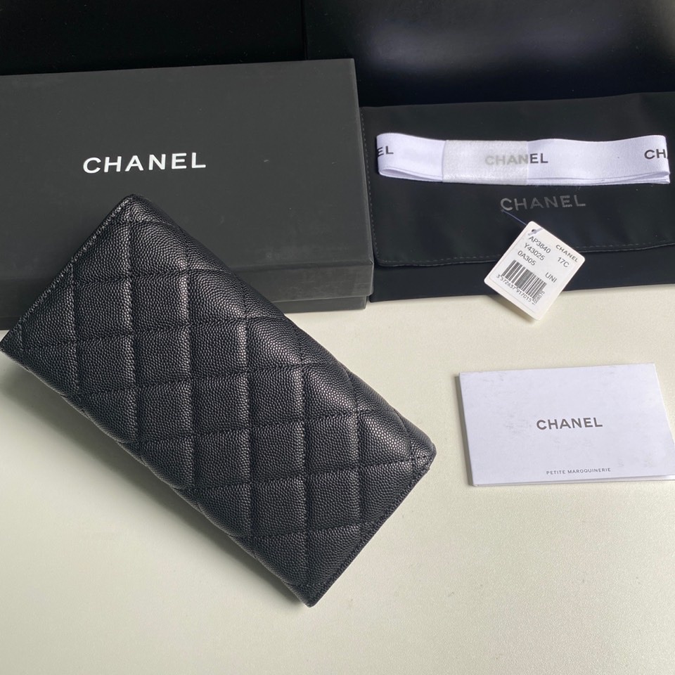 最新商品 chanel 長 財布コピー 牛革 カート収納 長い 実用 シンプル ブラック_2