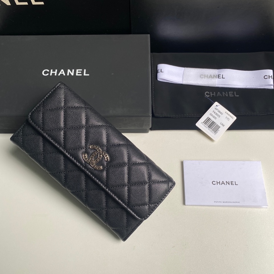 最新商品 chanel 長 財布コピー 牛革 カート収納 長い 実用 シンプル ブラック_3