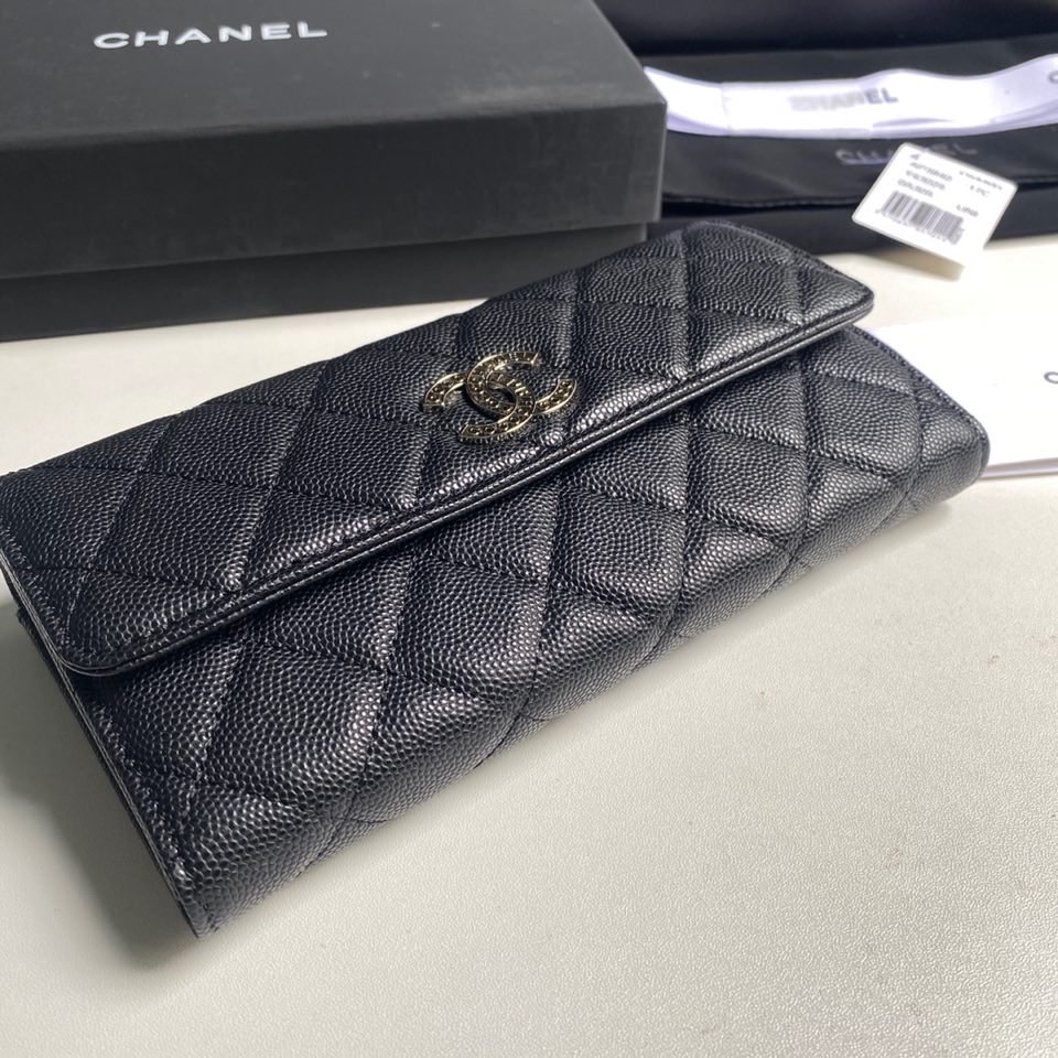 最新商品 chanel 長 財布コピー 牛革 カート収納 長い 実用 シンプル ブラック_4