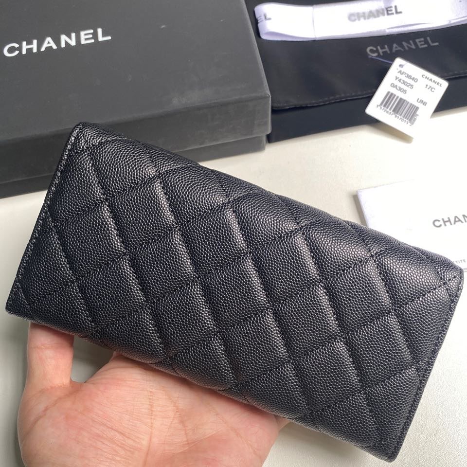 最新商品 chanel 長 財布コピー 牛革 カート収納 長い 実用 シンプル ブラック_5