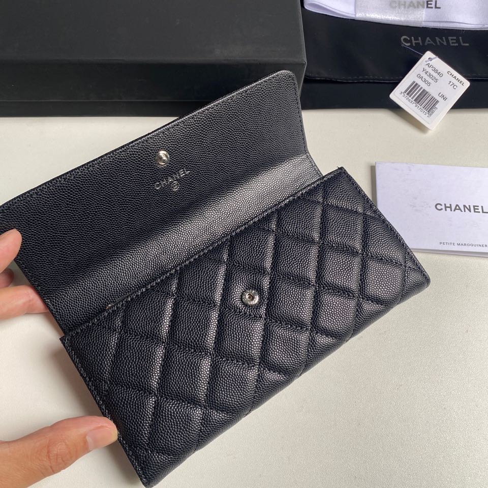 最新商品 chanel 長 財布コピー 牛革 カート収納 長い 実用 シンプル ブラック_7