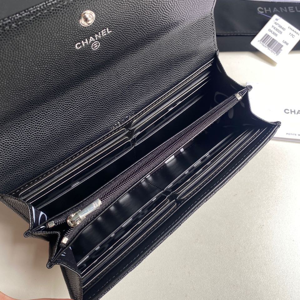 最新商品 chanel 長 財布コピー 牛革 カート収納 長い 実用 シンプル ブラック_8