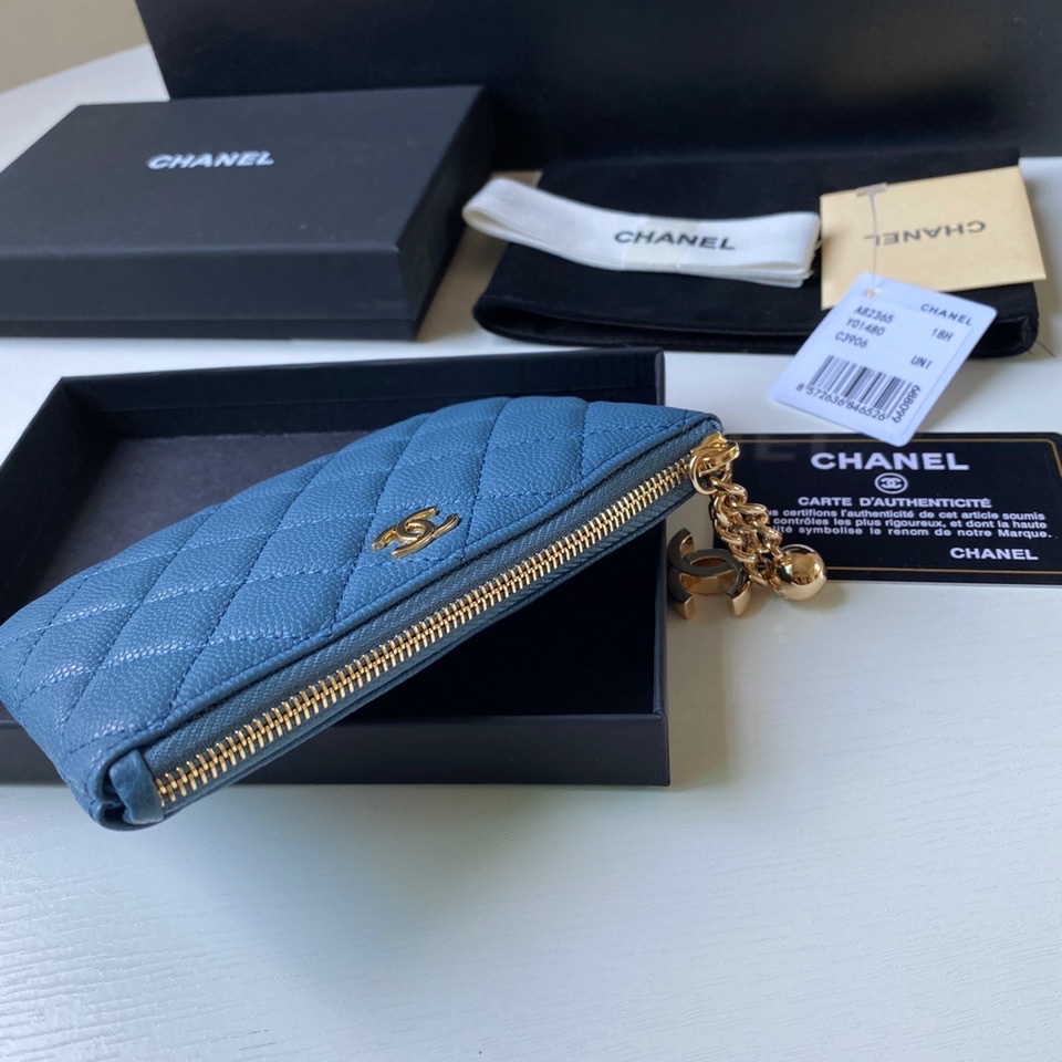 chanel 財布 レディースコピー 牛革 A50168 レザー 実用性 日常 シンプル ブルー_2