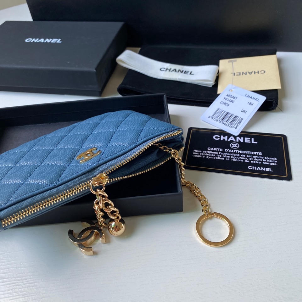 chanel 財布 レディースコピー 牛革 A50168 レザー 実用性 日常 シンプル ブルー_7