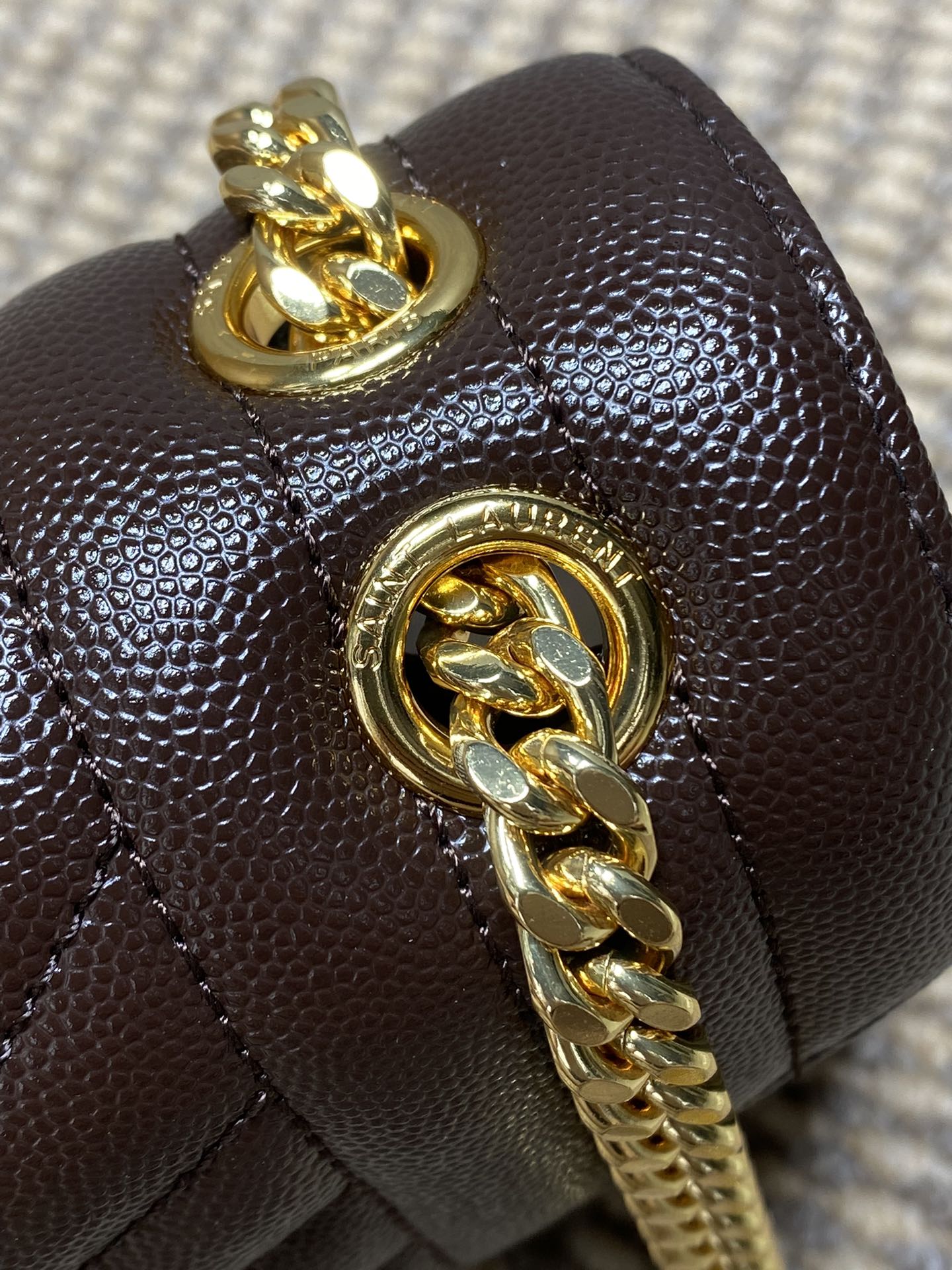 サン ローラン クラッチ バッグ レディスーパーコピー 斜め掛け YSL チェーンバッグ 本革 392739 ブラウン_3