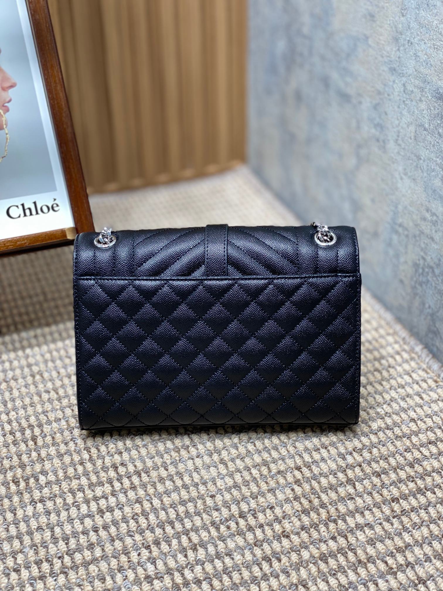 超激得価格 サン ローラン ボストン バッグ偽物 斜め掛け チェーンバッグ 本革 392739 ブラック_2