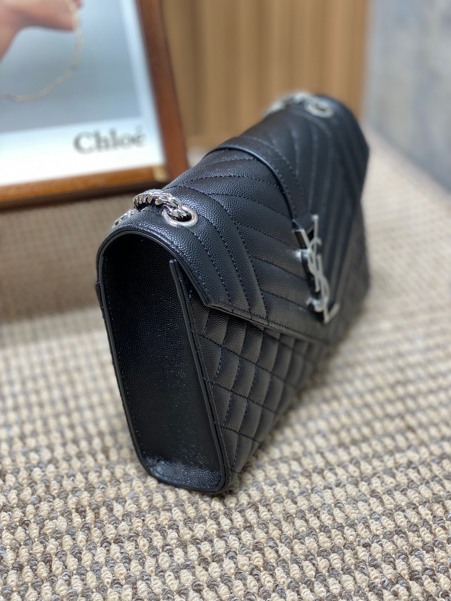 超激得価格 サン ローラン ボストン バッグ偽物 斜め掛け チェーンバッグ 本革 392739 ブラック_3