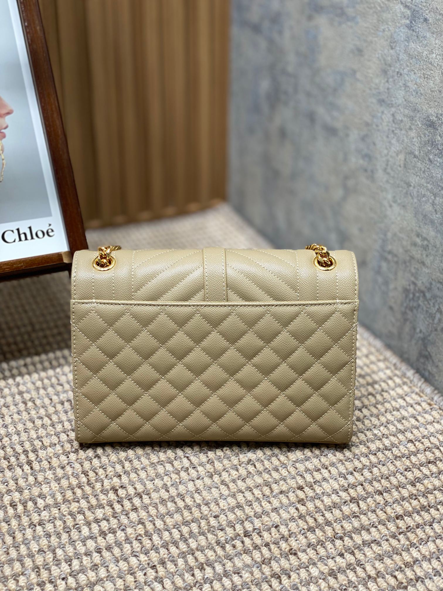 サン ローラン レディ バックスーパーコピー 斜め掛け チェーンバッグ 本革 392739 杏色_2