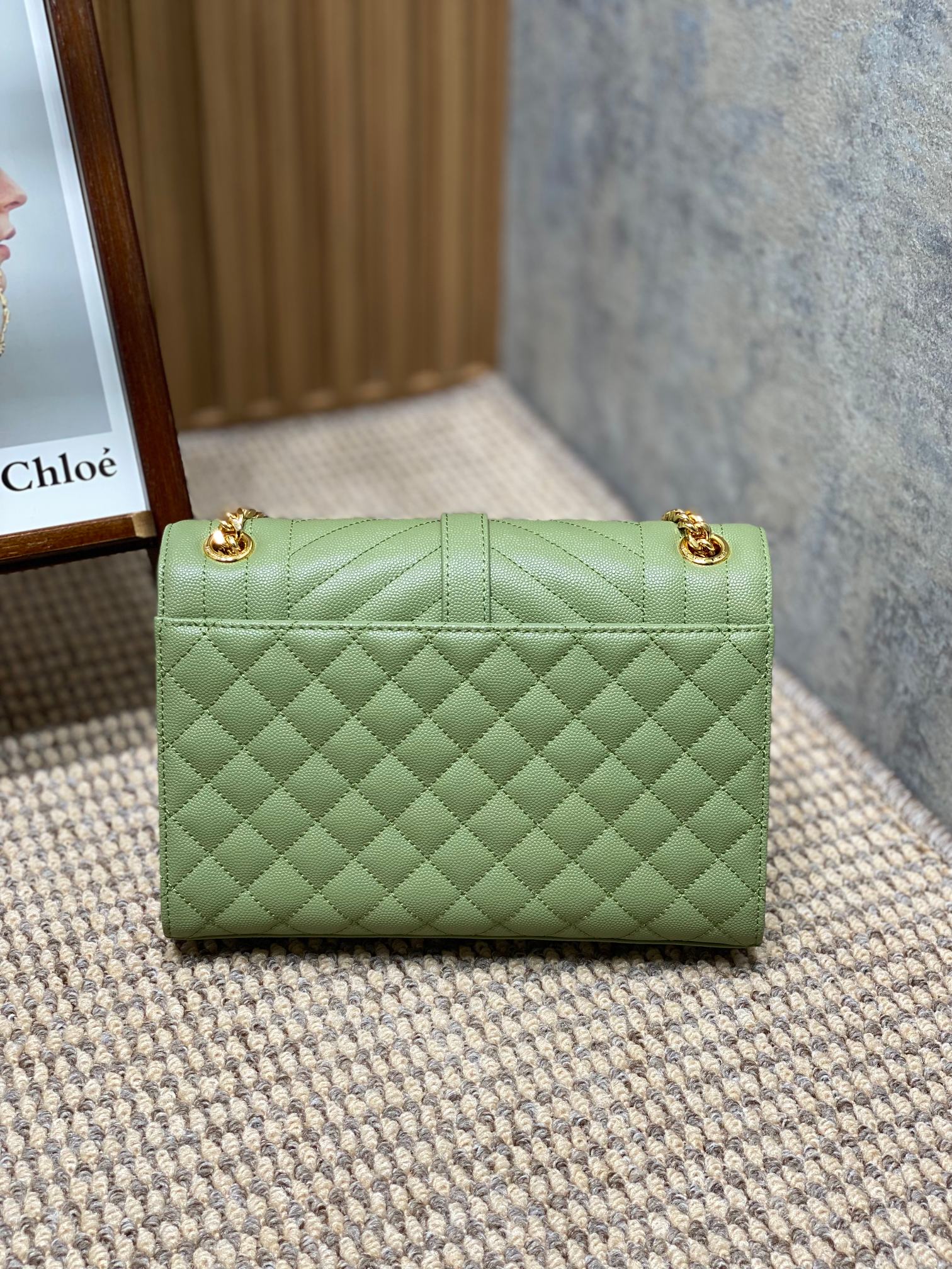 イブ サン ローラン ミニ バッグＮ級品 斜め掛け チェーンバッグ 本革 392739 グリーン_2