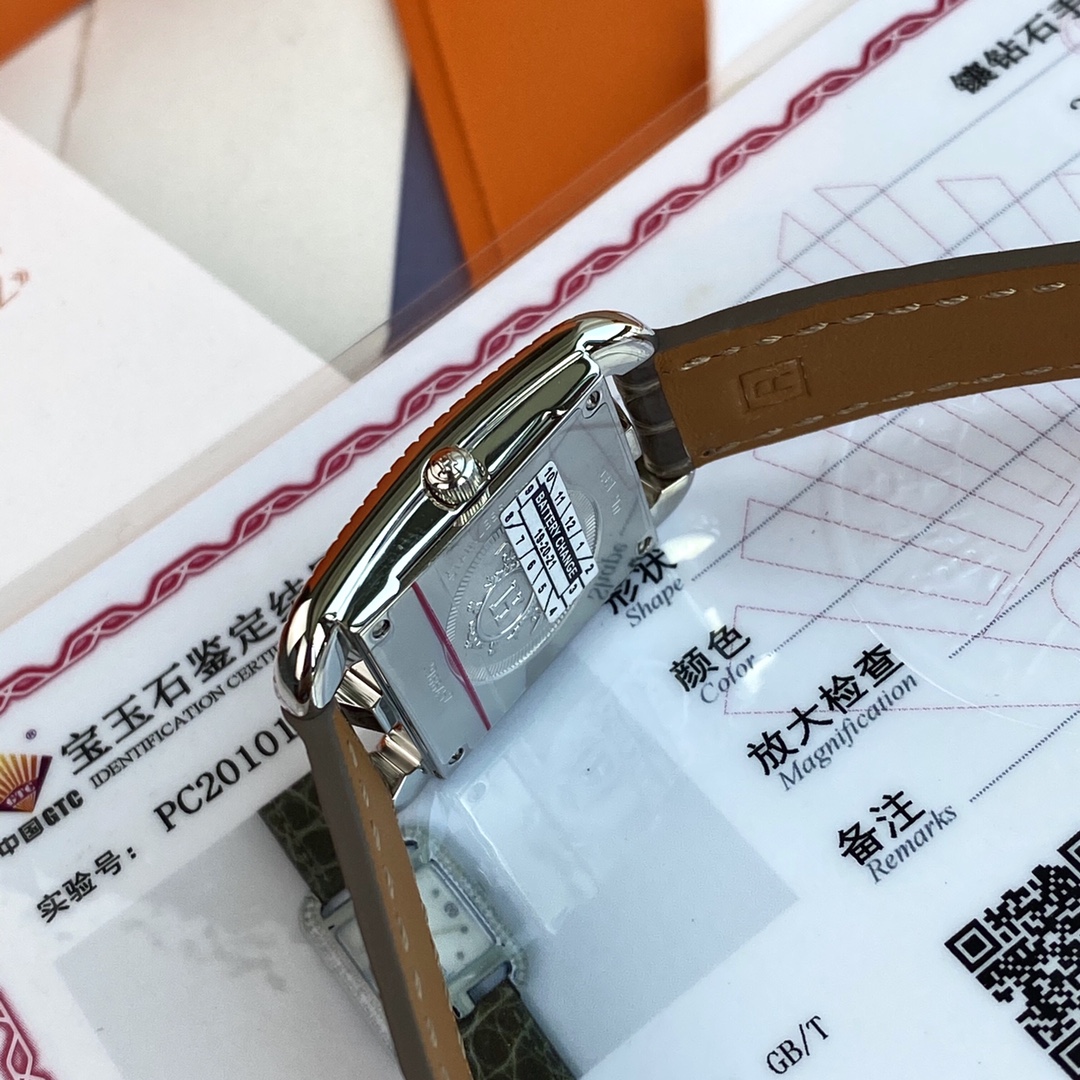 魅力的なエルメス時計 アルソースーパーコピー 優雅レディ ウォッチ 本革 腕時計 ブラウン_5