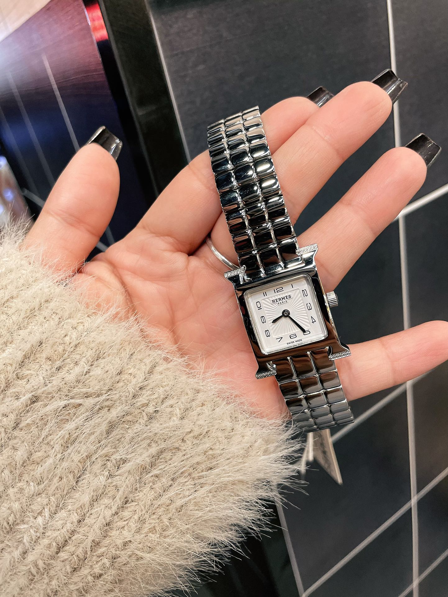 卓越したエルメス 時計 穴あけコピー ファッション感 ウォッチ 本革 腕時計 ホワイト_5