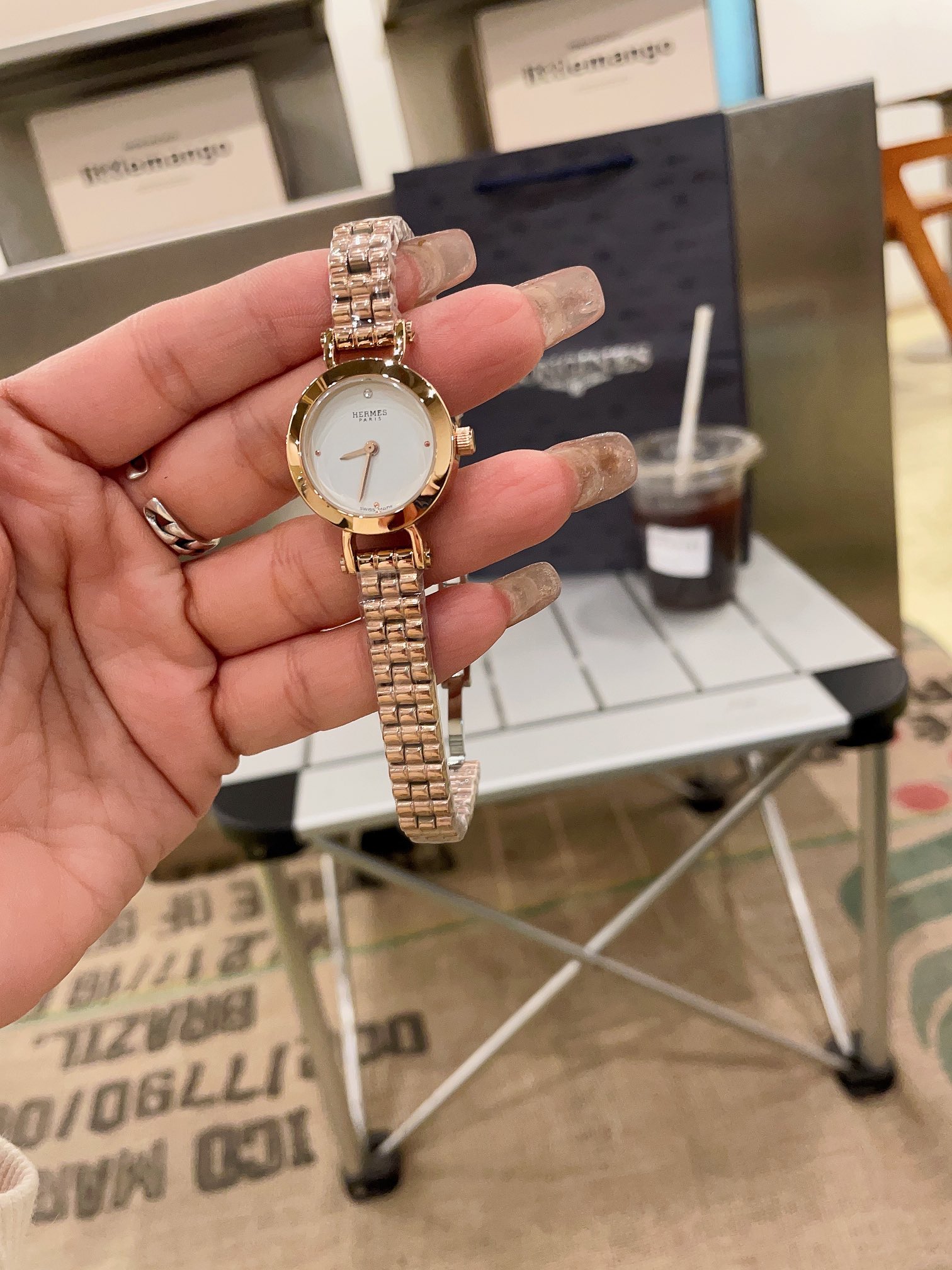 HERMES PARIS エルメス時計 買取価格コピー 牛革 優雅 ウォッチ 腕時計 ゴールドケース 多色可選_6