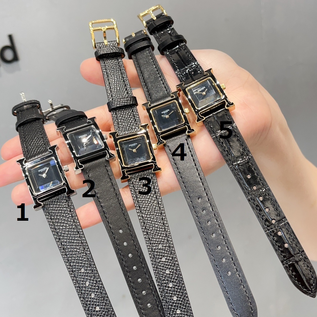 大人気商品 エルメス時計 買取 相場スーパーコピー 牛革 優雅 ウォッチ 腕時計 ブラック_1