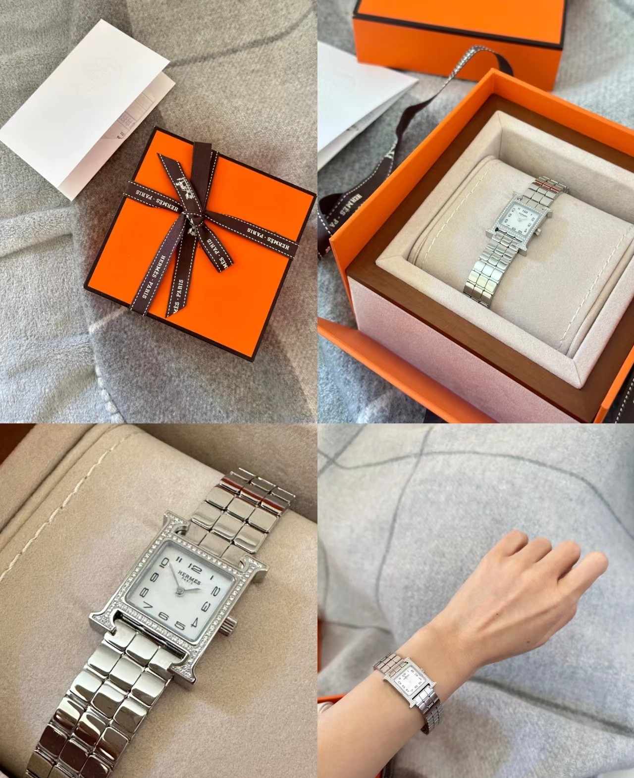 お買い得品 エルメス 腕時計 ムーブメント偽物 シンプル 優雅レディ ウォッチ ホワイト_8