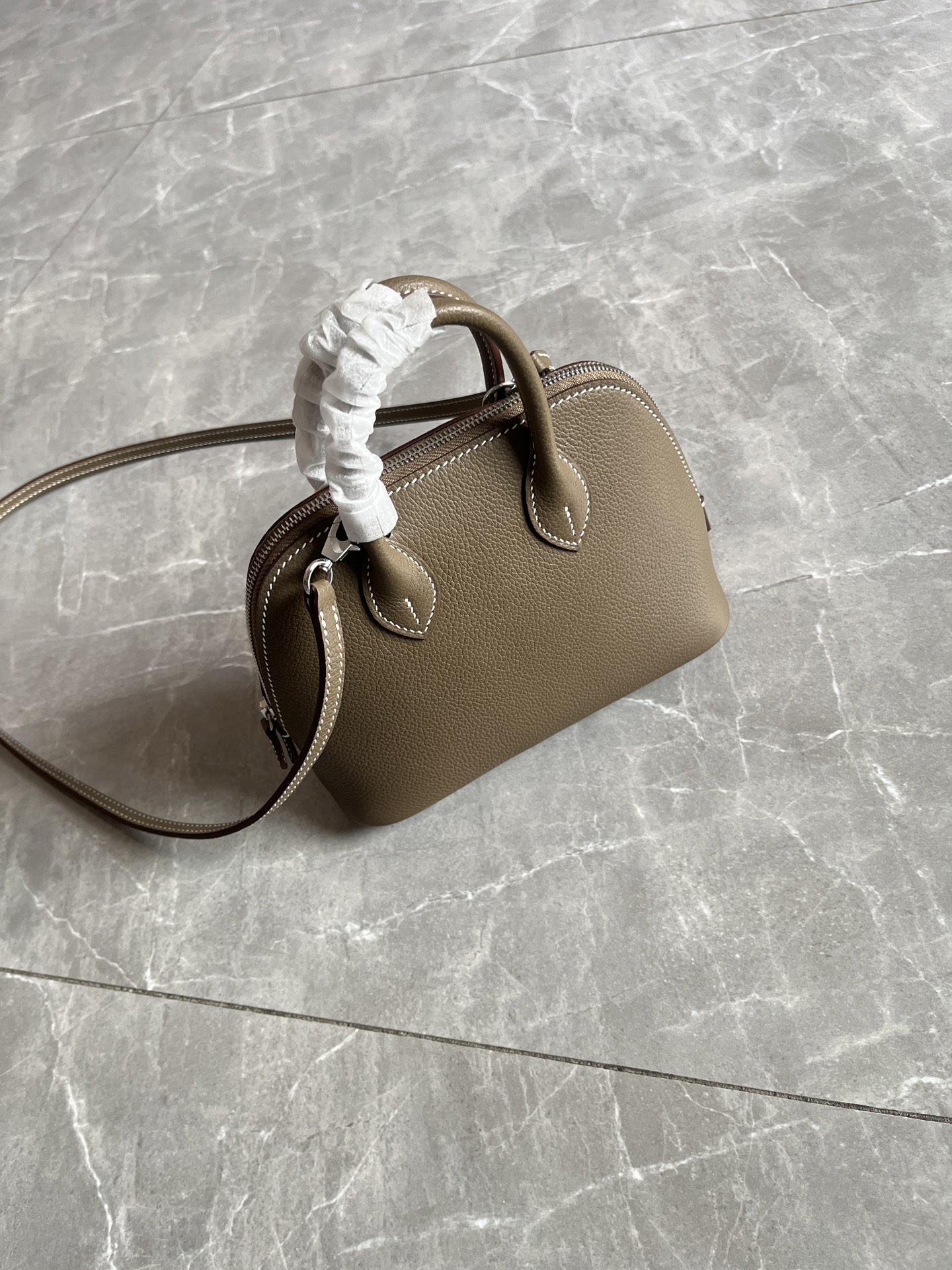 エルメスバッグ 価格激安通販 牛革 レザー シンプル 上質商品 斜め掛 ハンドバッグ ブラウン_3
