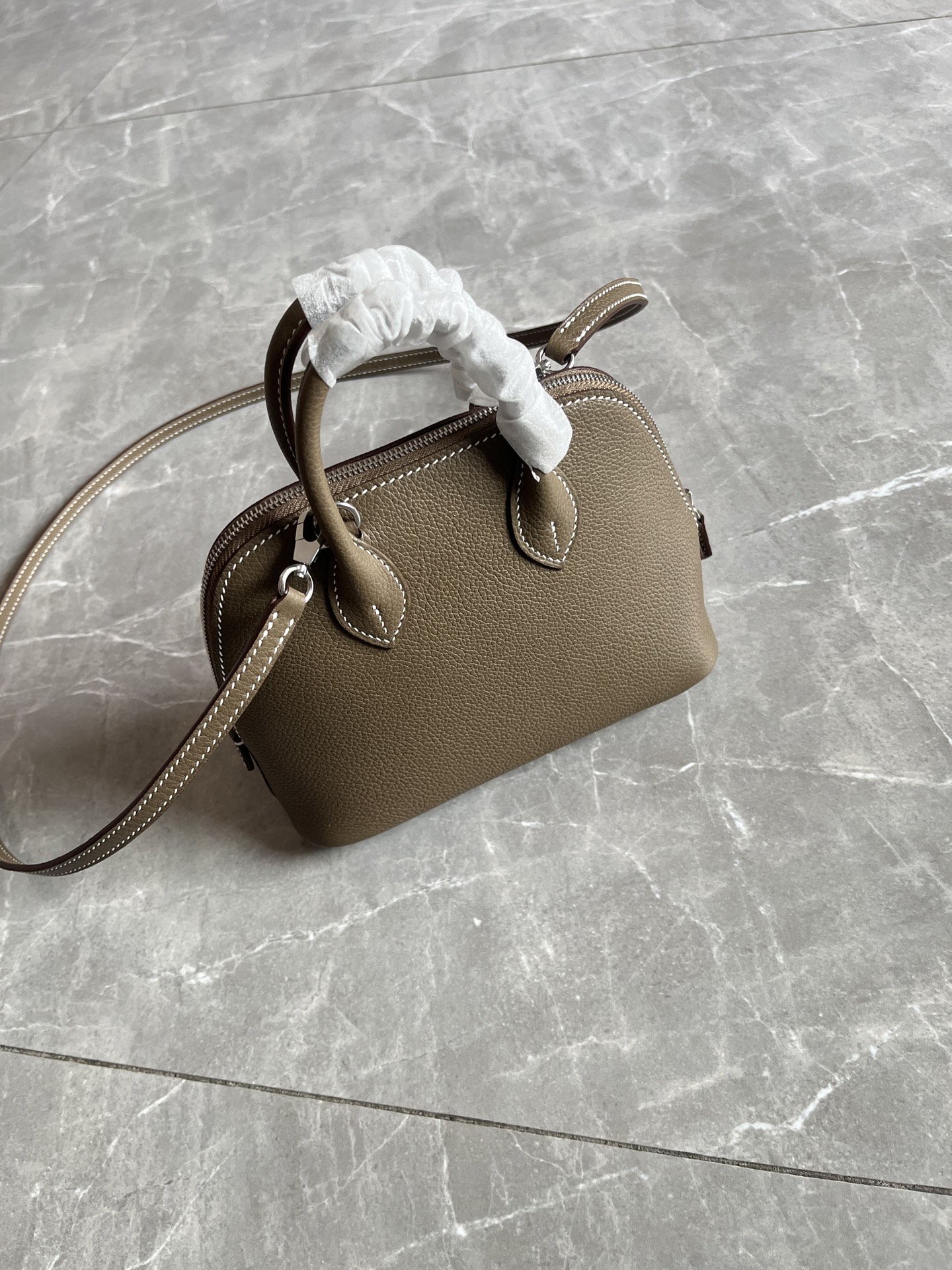 エルメスバッグ 価格激安通販 牛革 レザー シンプル 上質商品 斜め掛 ハンドバッグ ブラウン_6