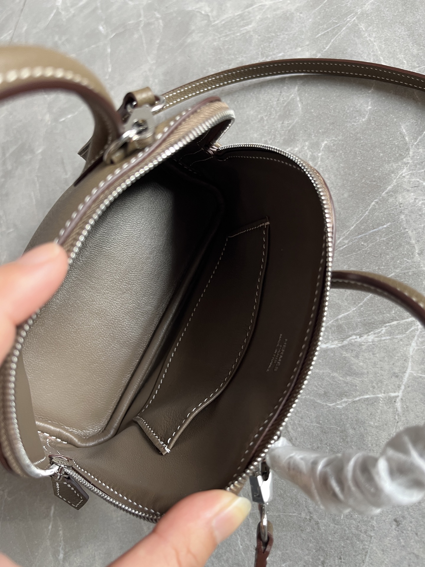 エルメスバッグ 価格激安通販 牛革 レザー シンプル 上質商品 斜め掛 ハンドバッグ ブラウン_8