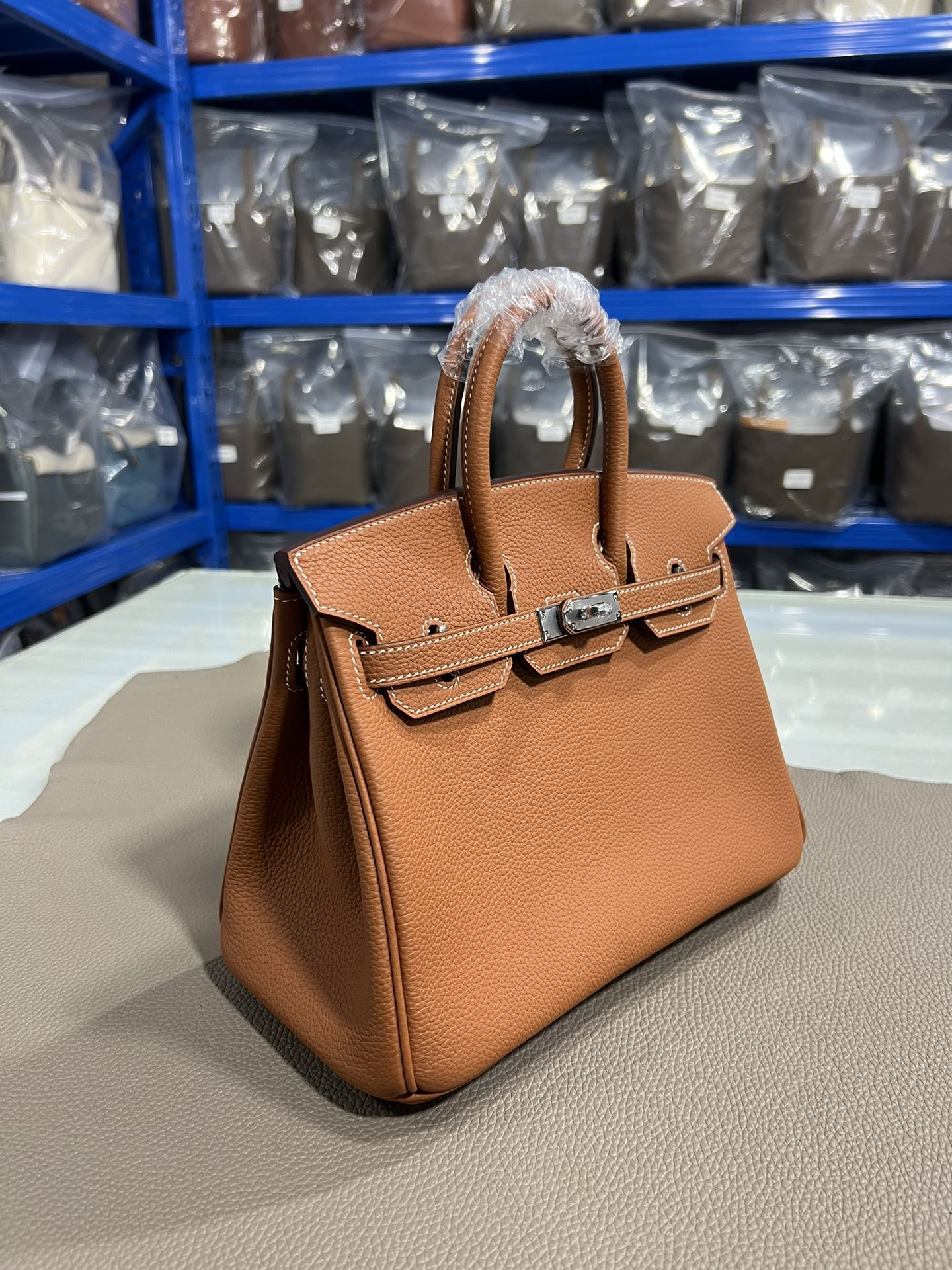 エルメスバッグ 買えない偽物 牛革 レザー 優雅 ハンドバッグ ブラウン_2