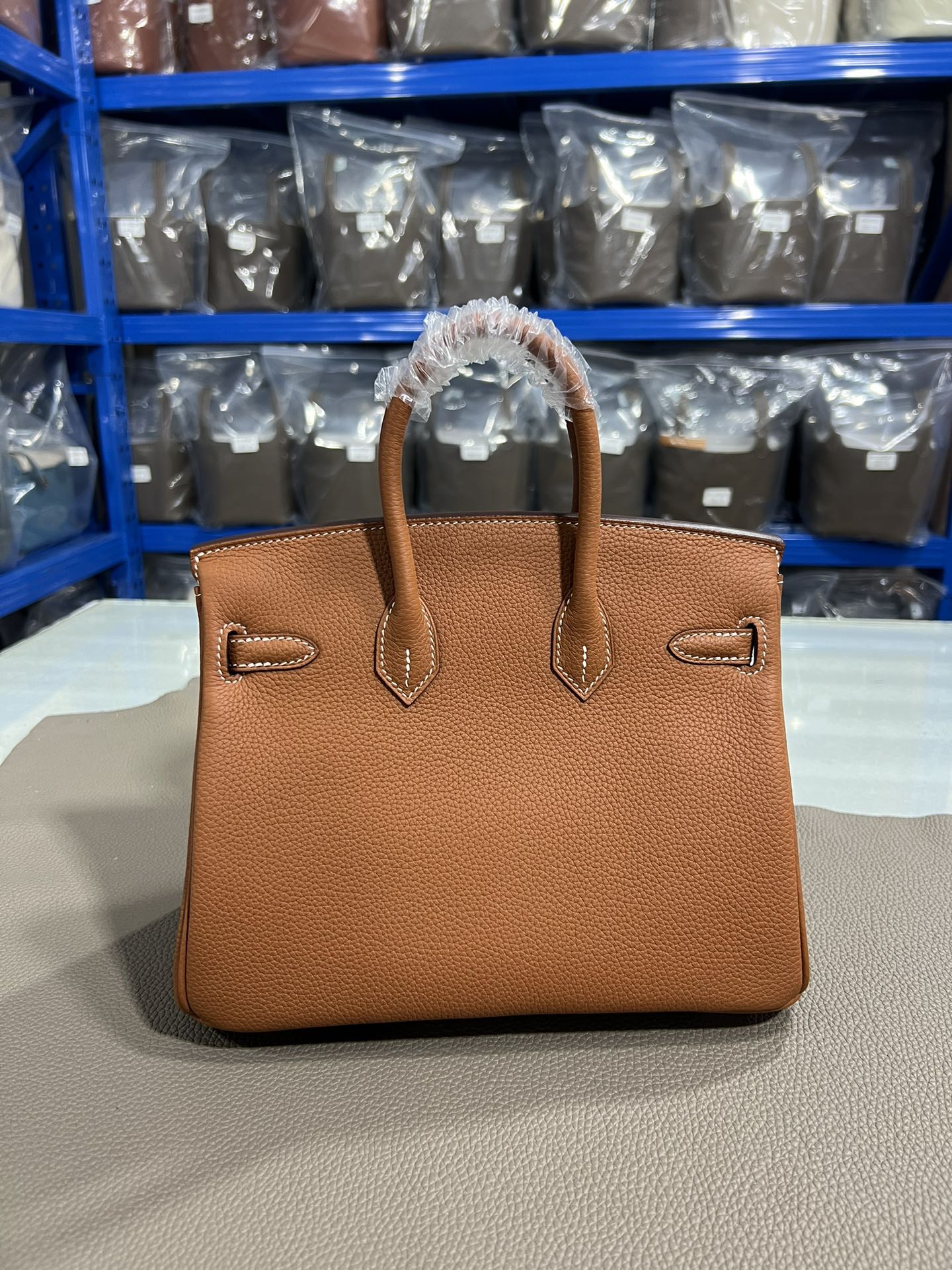 エルメスバッグ 買えない偽物 牛革 レザー 優雅 ハンドバッグ ブラウン_3
