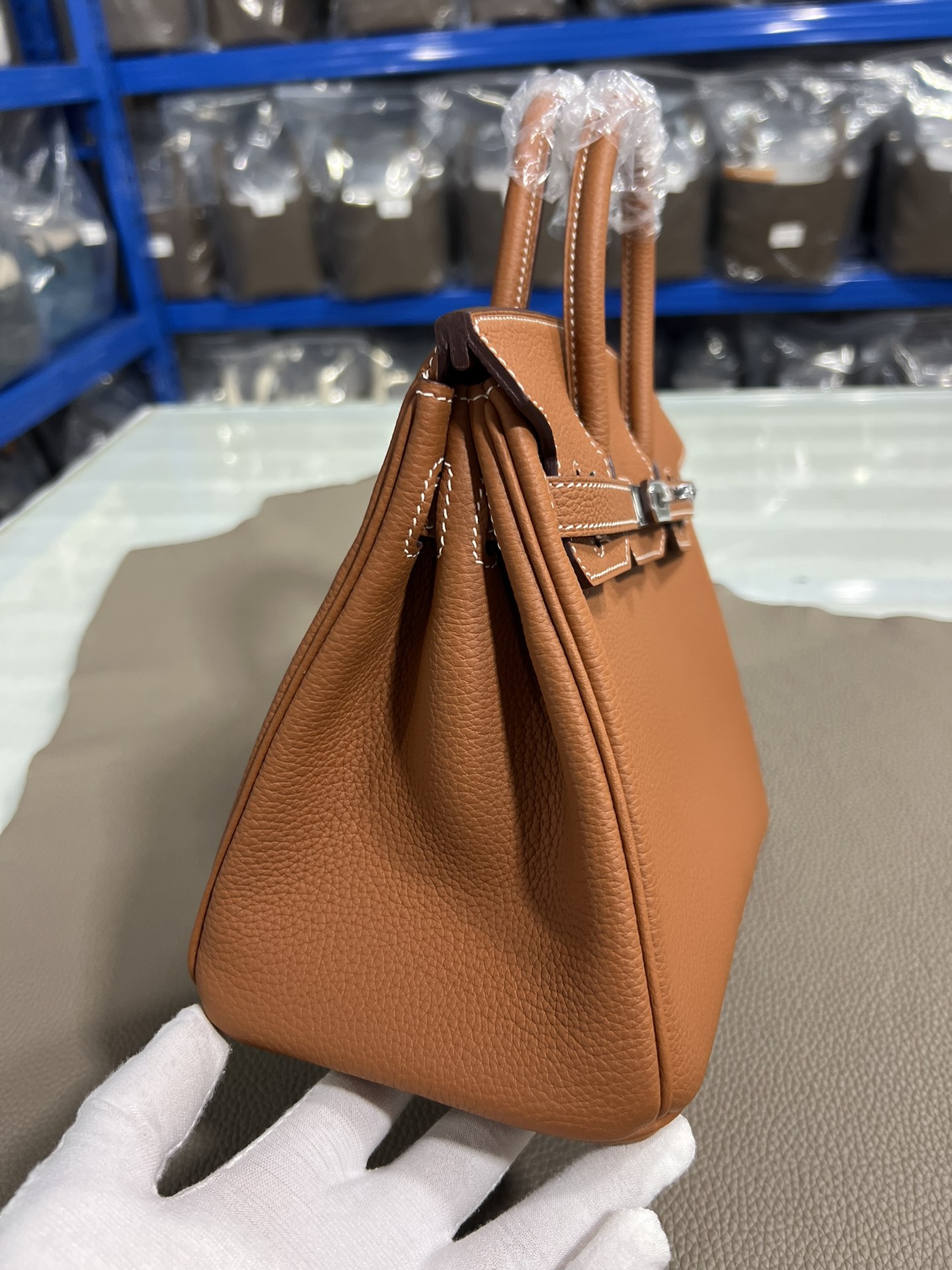 エルメスバッグ 買えない偽物 牛革 レザー 優雅 ハンドバッグ ブラウン_7
