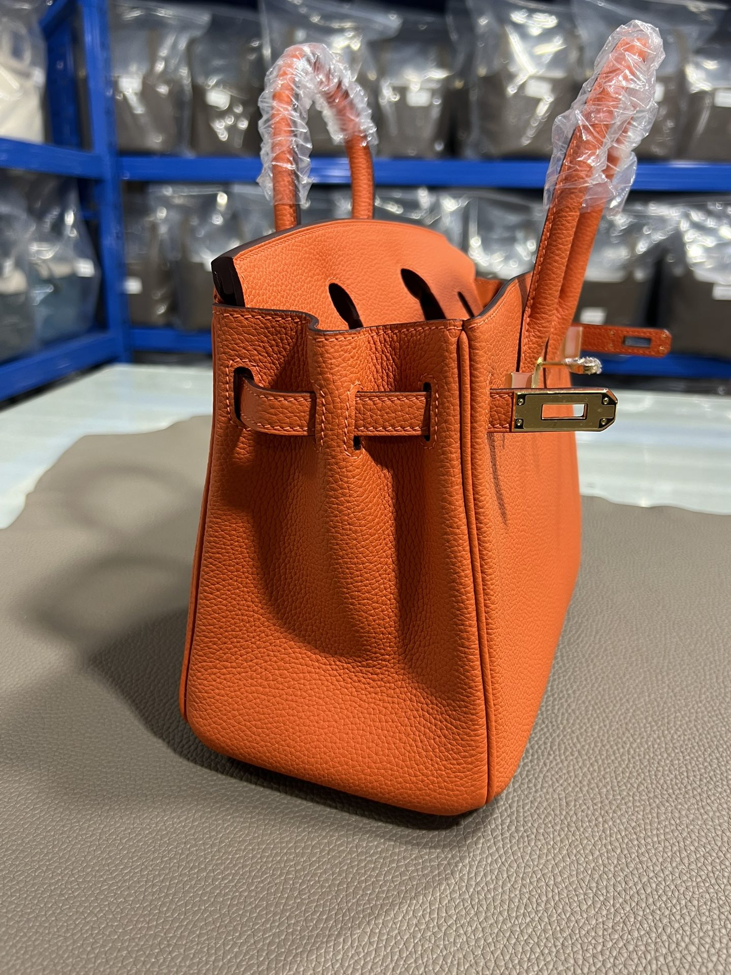 エルメスバッグ 買取価格コピー 牛革 レザー 優雅 ハンドバッグ オレンジ色_2