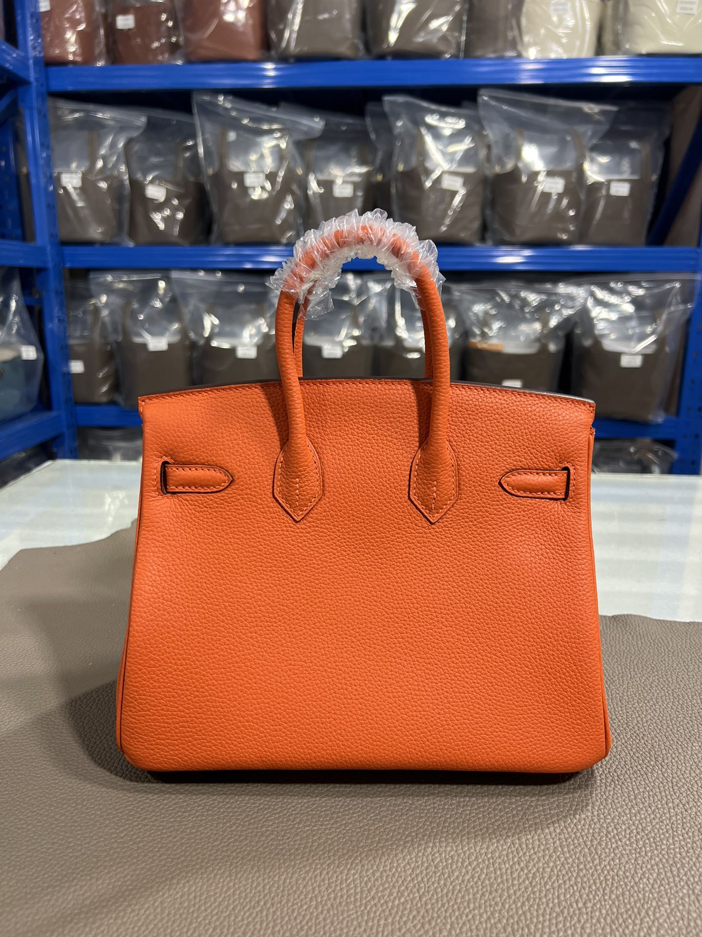 エルメスバッグ 買取価格コピー 牛革 レザー 優雅 ハンドバッグ オレンジ色_3