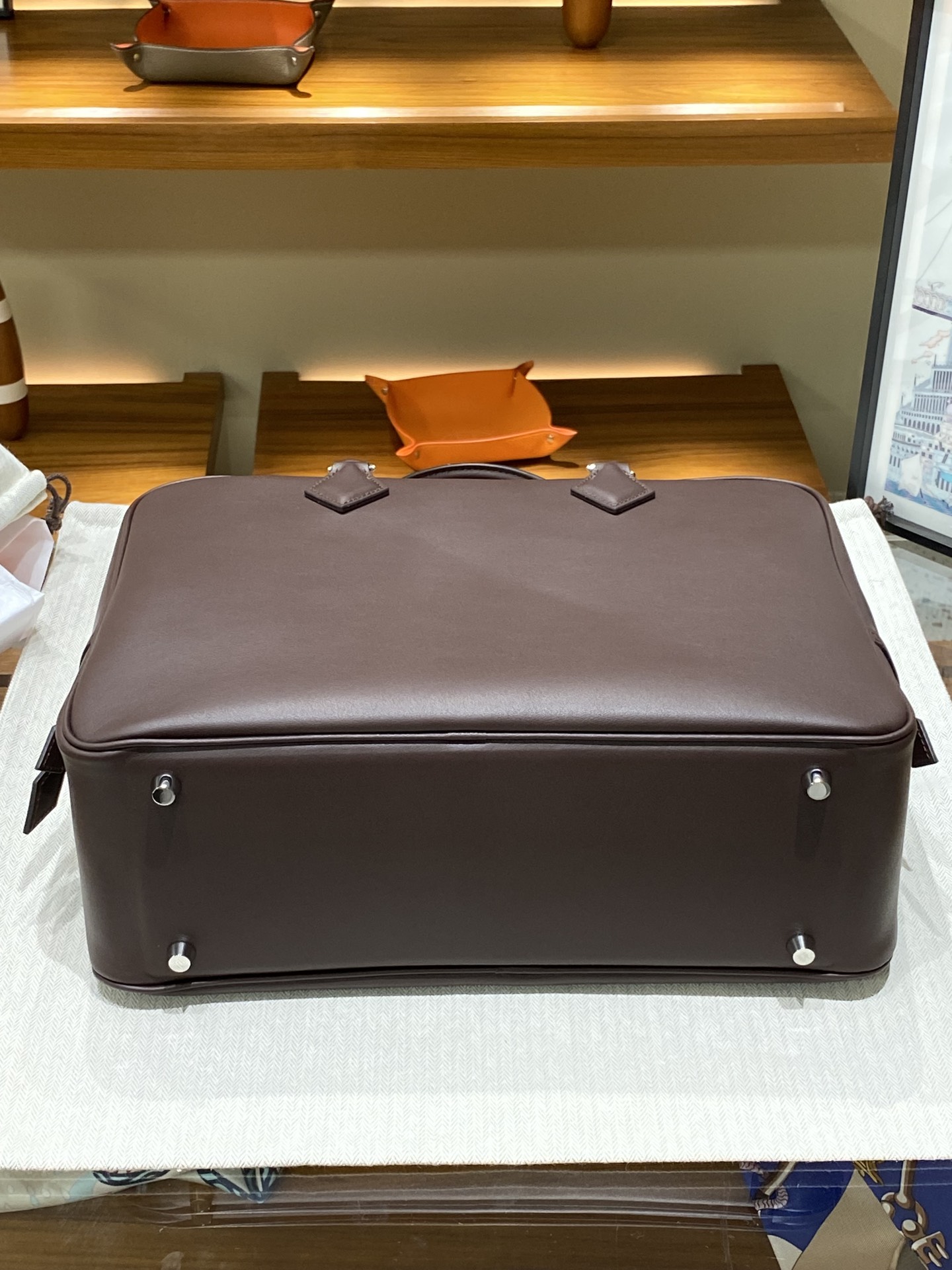 エルメス バッグ 知恵袋偽物 本革 ハンドバッグ 通勤バッグ レザー シンプル ブラウン_5