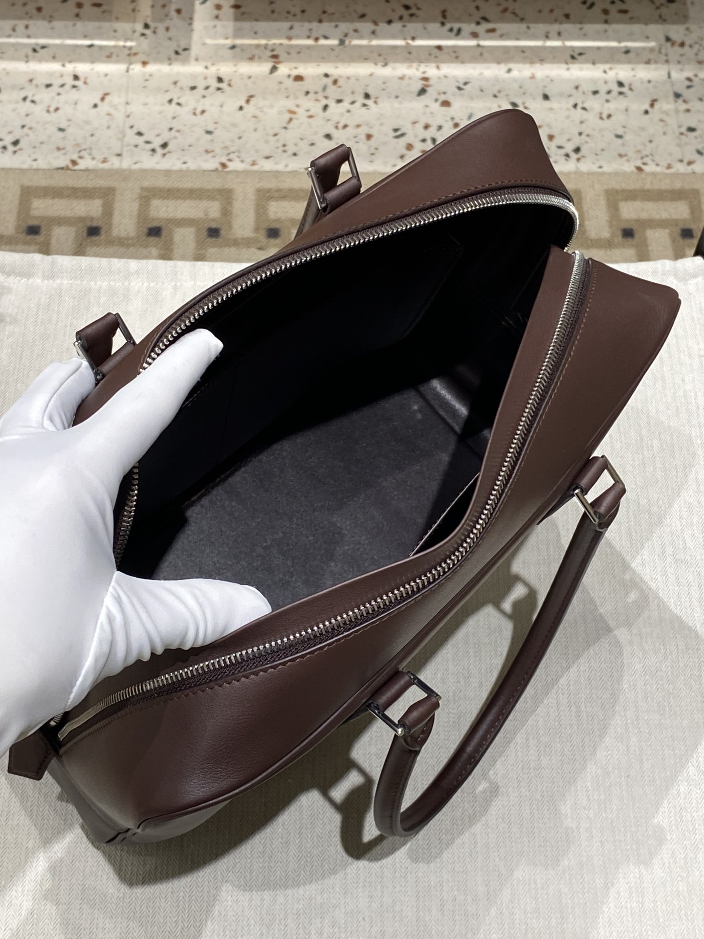エルメス バッグ 知恵袋偽物 本革 ハンドバッグ 通勤バッグ レザー シンプル ブラウン_6