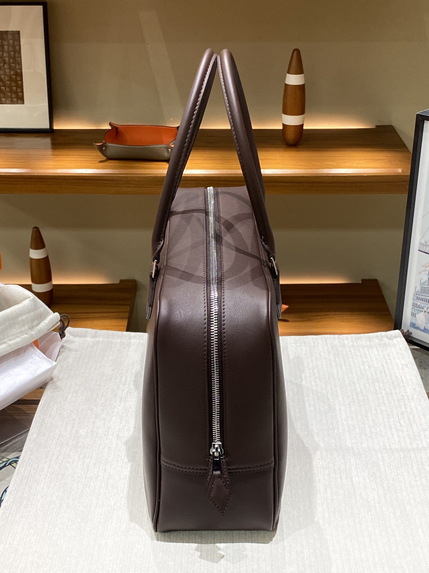 エルメス バッグ 知恵袋偽物 本革 ハンドバッグ 通勤バッグ レザー シンプル ブラウン_7