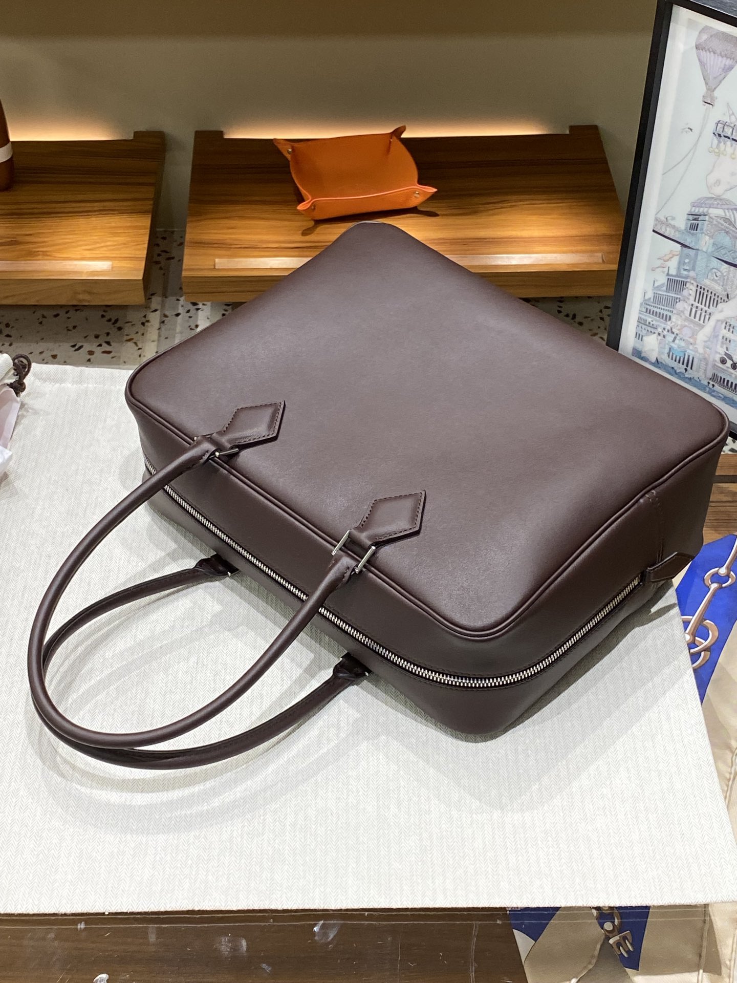 エルメス バッグ 知恵袋偽物 本革 ハンドバッグ 通勤バッグ レザー シンプル ブラウン_8