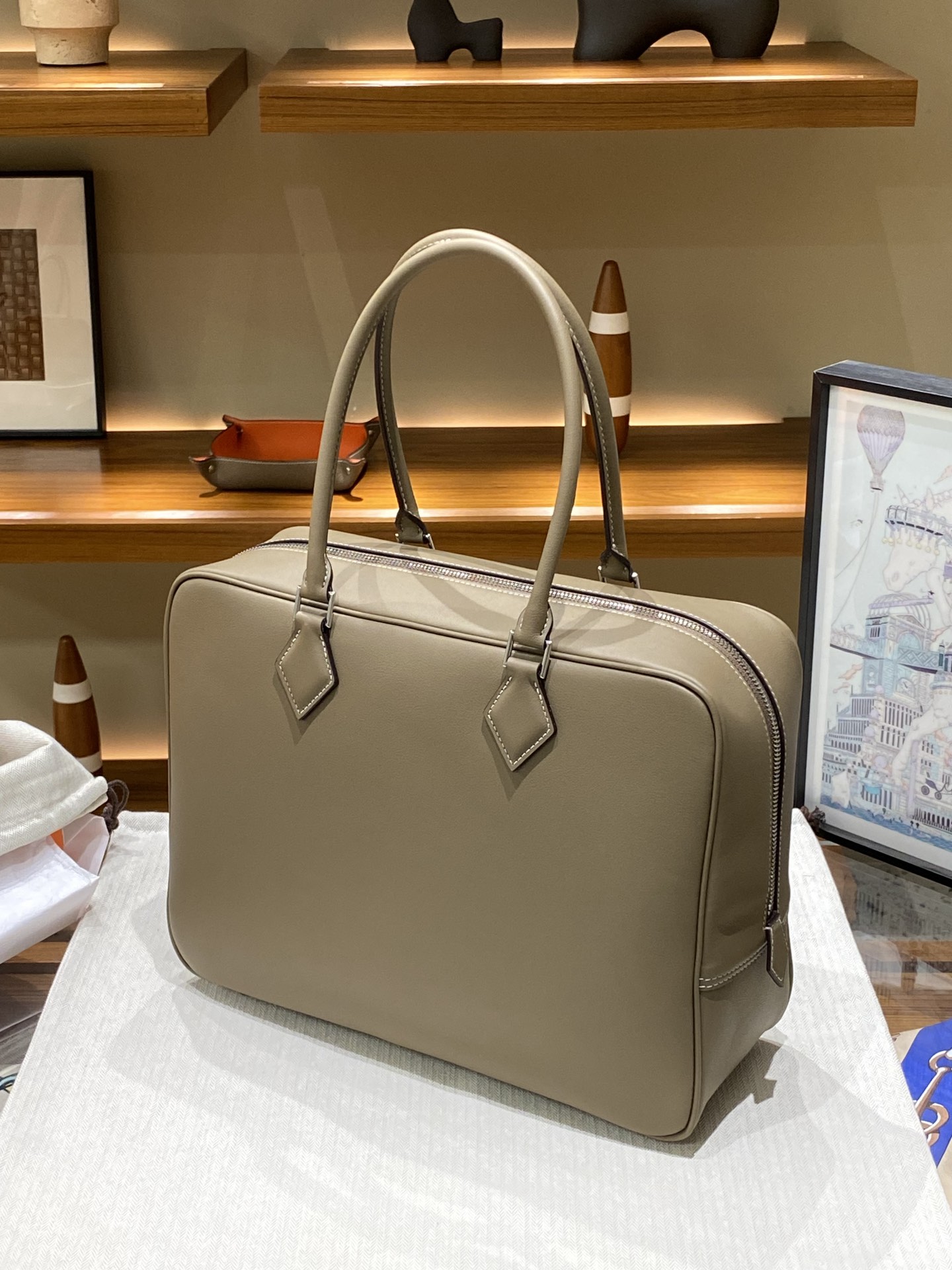 エルメス リンディミニコピー 本革 ハンドバッグ 通勤バッグ レザー シンプル ベージュ色_7