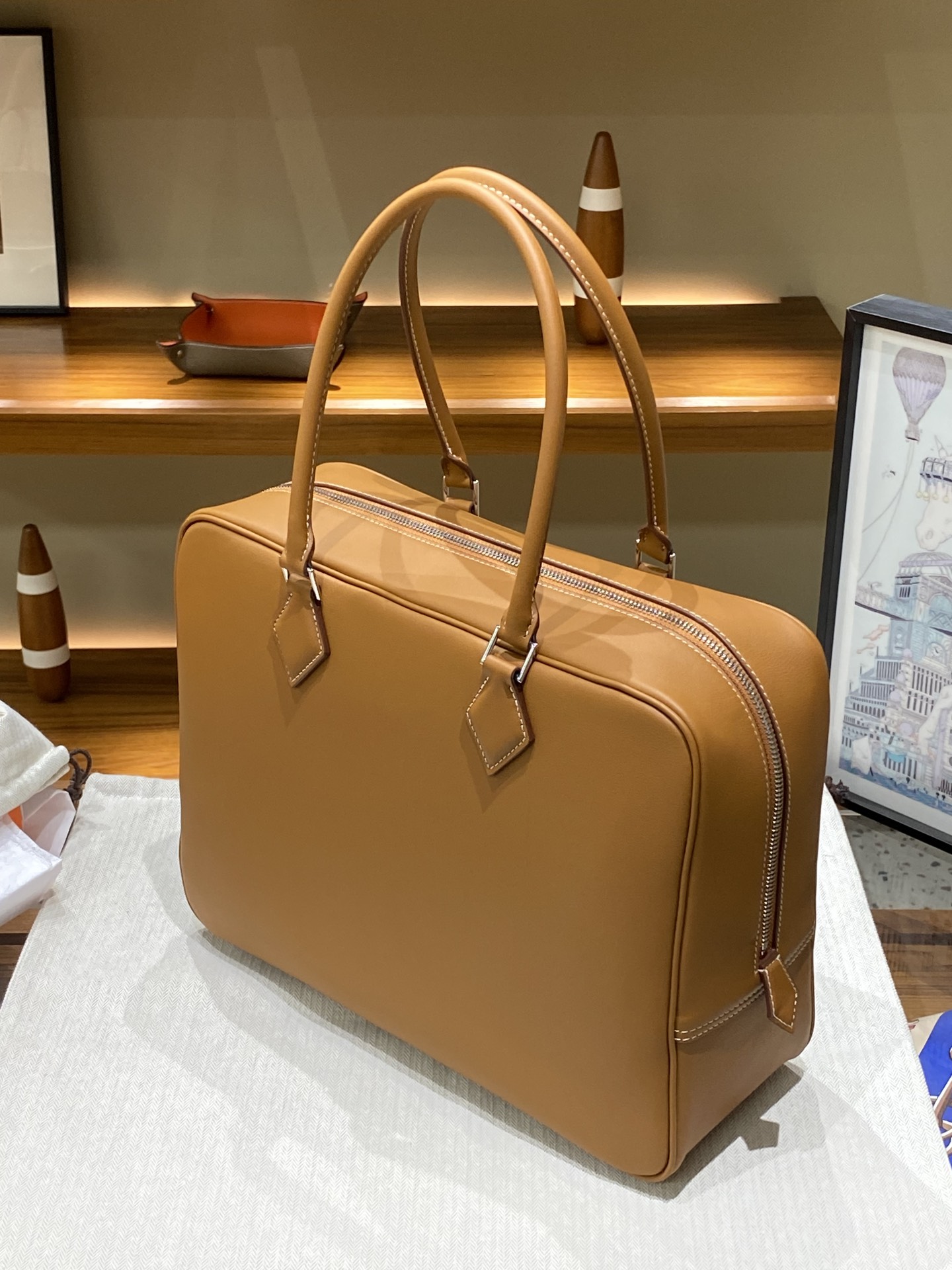 エルメスバッグ 名前スーパーコピー 本革 ハンドバッグ 通勤バッグ レザー シンプル オレンジ色_2