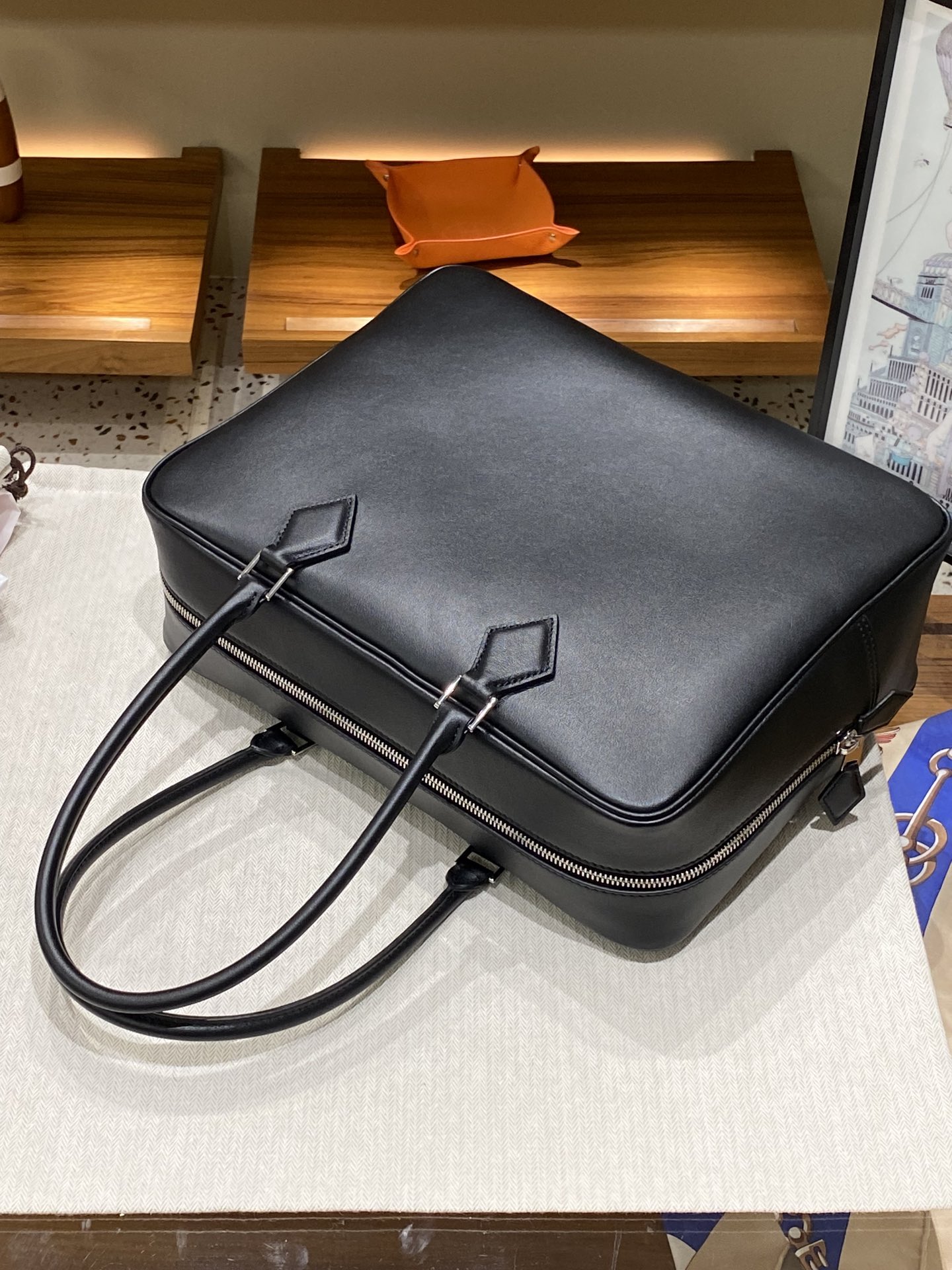 エルメスバッグ なぜ高い偽物 本革 ハンドバッグ 通勤バッグ レザー シンプル ブラック_5