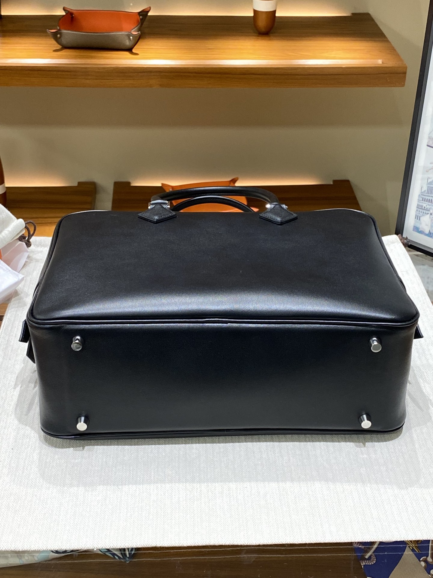 エルメスバッグ なぜ高い偽物 本革 ハンドバッグ 通勤バッグ レザー シンプル ブラック_8