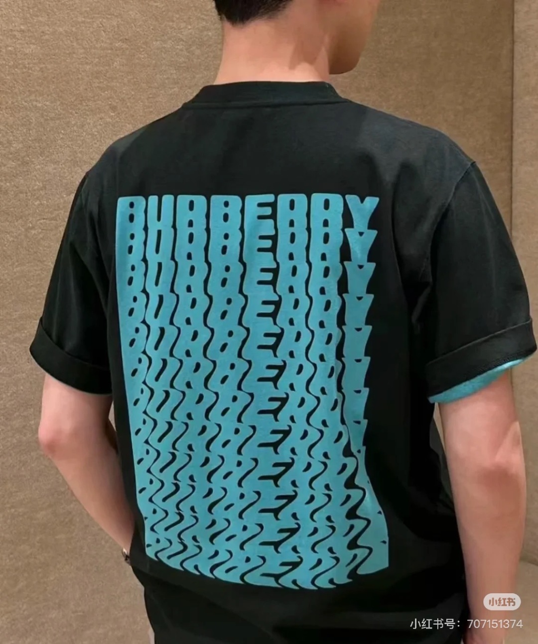 8750 burberry t シャツ偽物 プリント トップス 半袖 純綿 柔らかい 男女兼用 ブラック_4