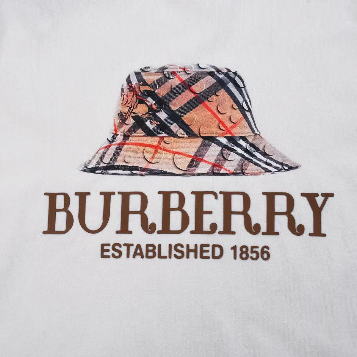 burberry メンズ t シャツ偽物 ゆったり トップス 短袖 純綿 プリント 男女兼用 ホワイト_4