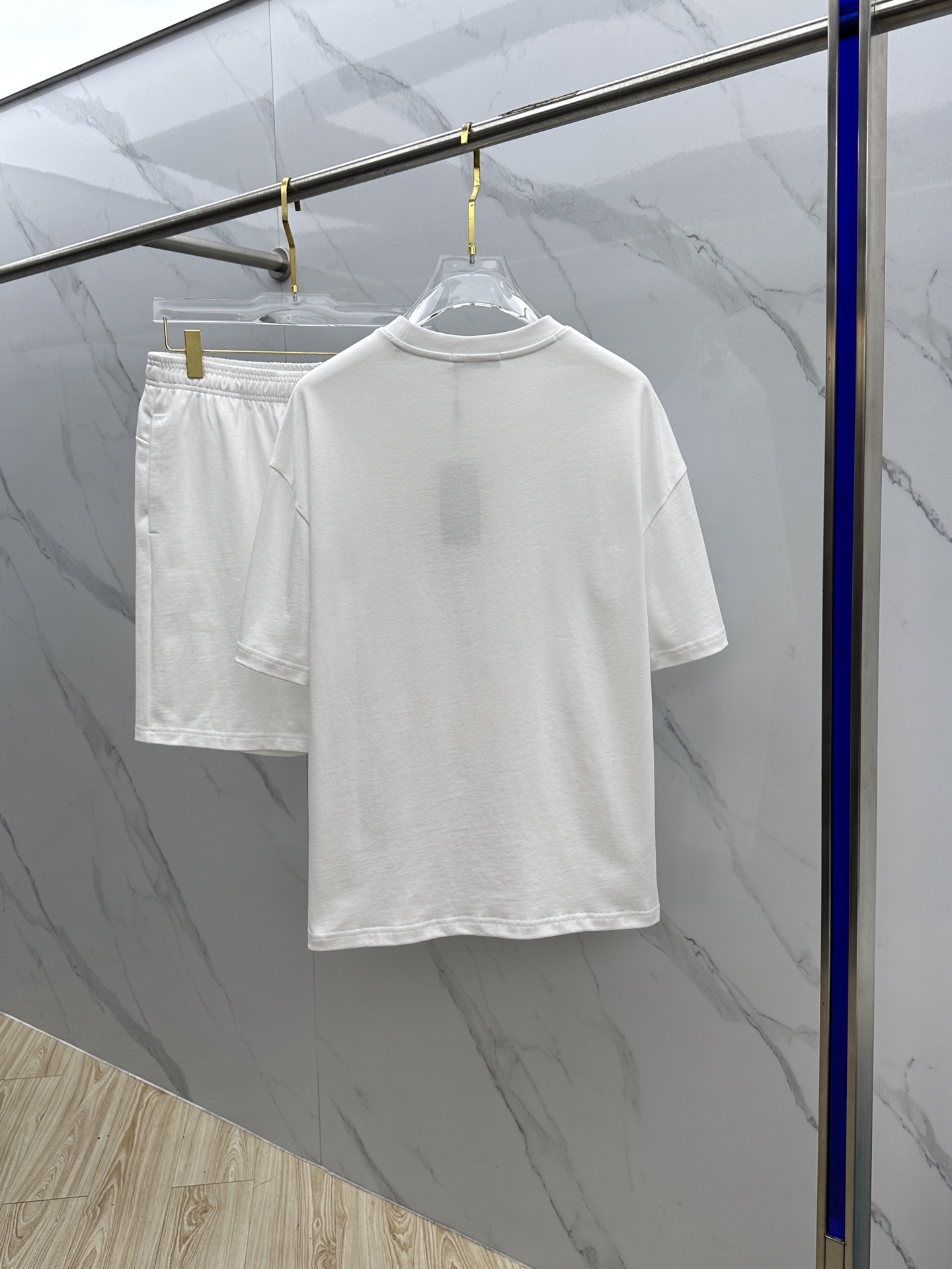 burberry ブラック レーベル t シャツ激安通販 運動セット トップス 純綿 ショットパンツ 男女兼用 ホワイト_2