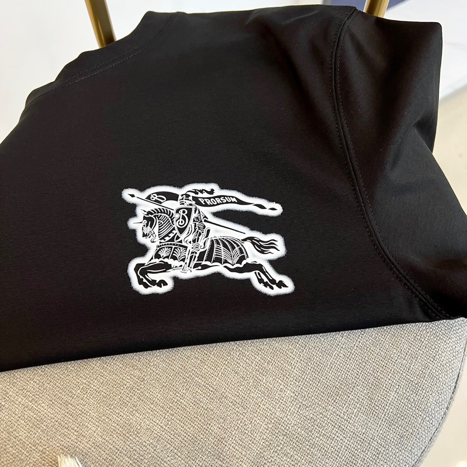 大得価のt シャツ burberry偽物 シンプル 短袖 トップス 純綿 ゆったり ブラック_6