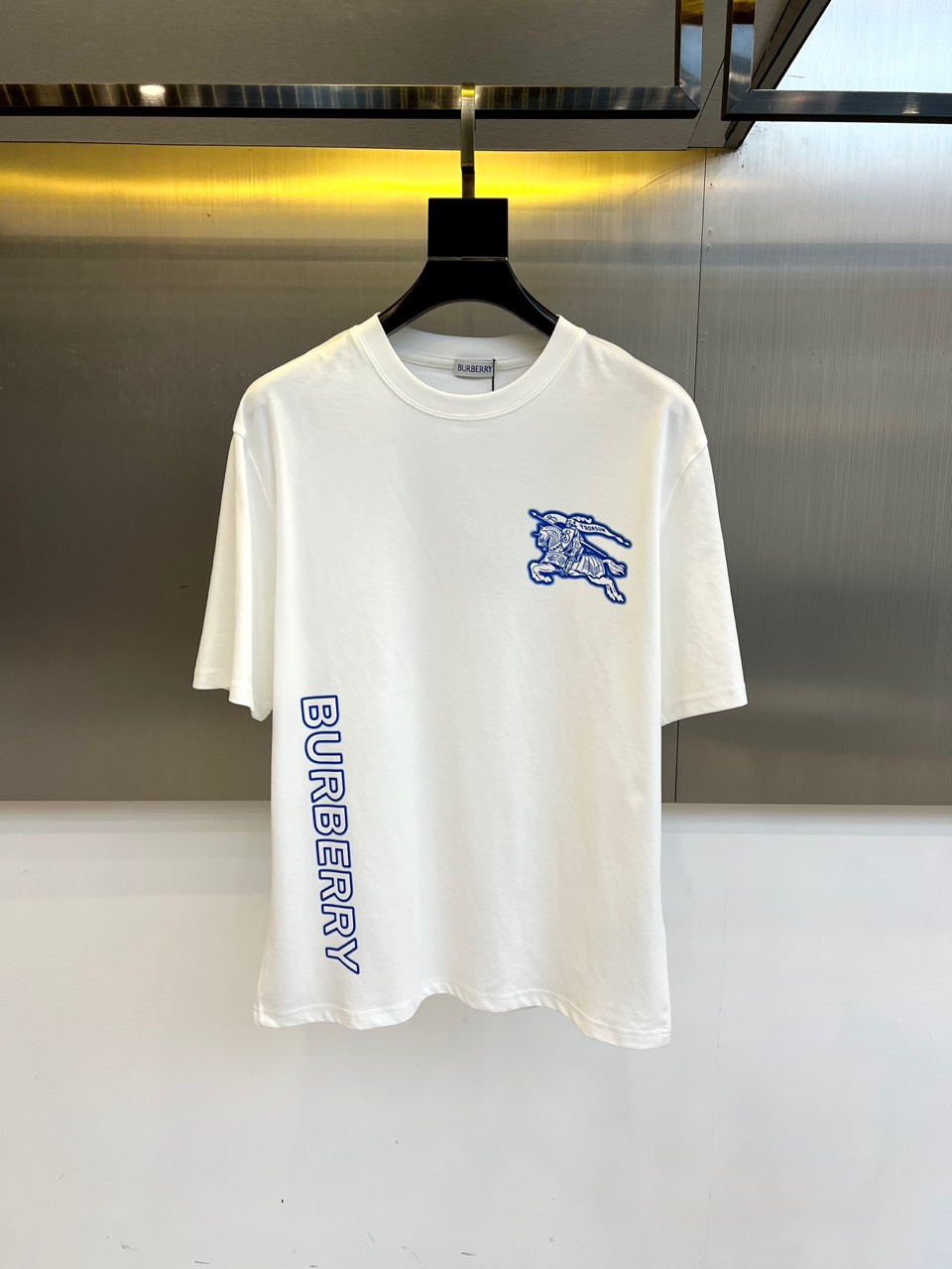t シャツ バーバリー メンズＮ級品 シンプル 短袖 トップス 純綿 ゆったり ホワイト_1