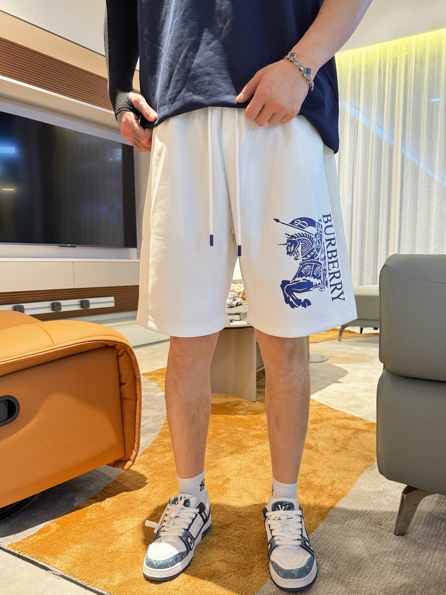 バーバリー ボクサー パンツコピー ショットズボン 柔らかい ロゴプリント 純綿 柔軟 ホワイト_1