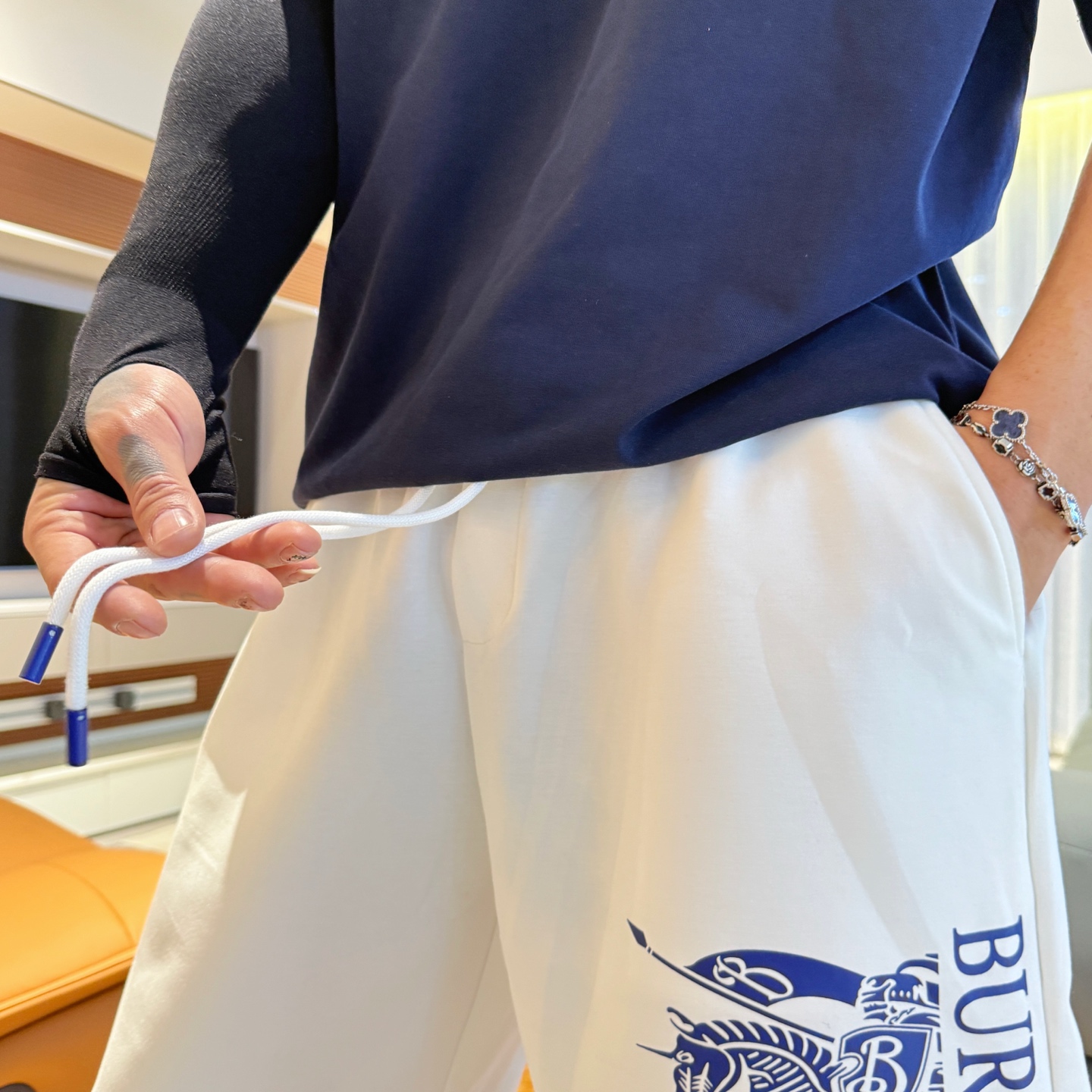 バーバリー ボクサー パンツコピー ショットズボン 柔らかい ロゴプリント 純綿 柔軟 ホワイト_4