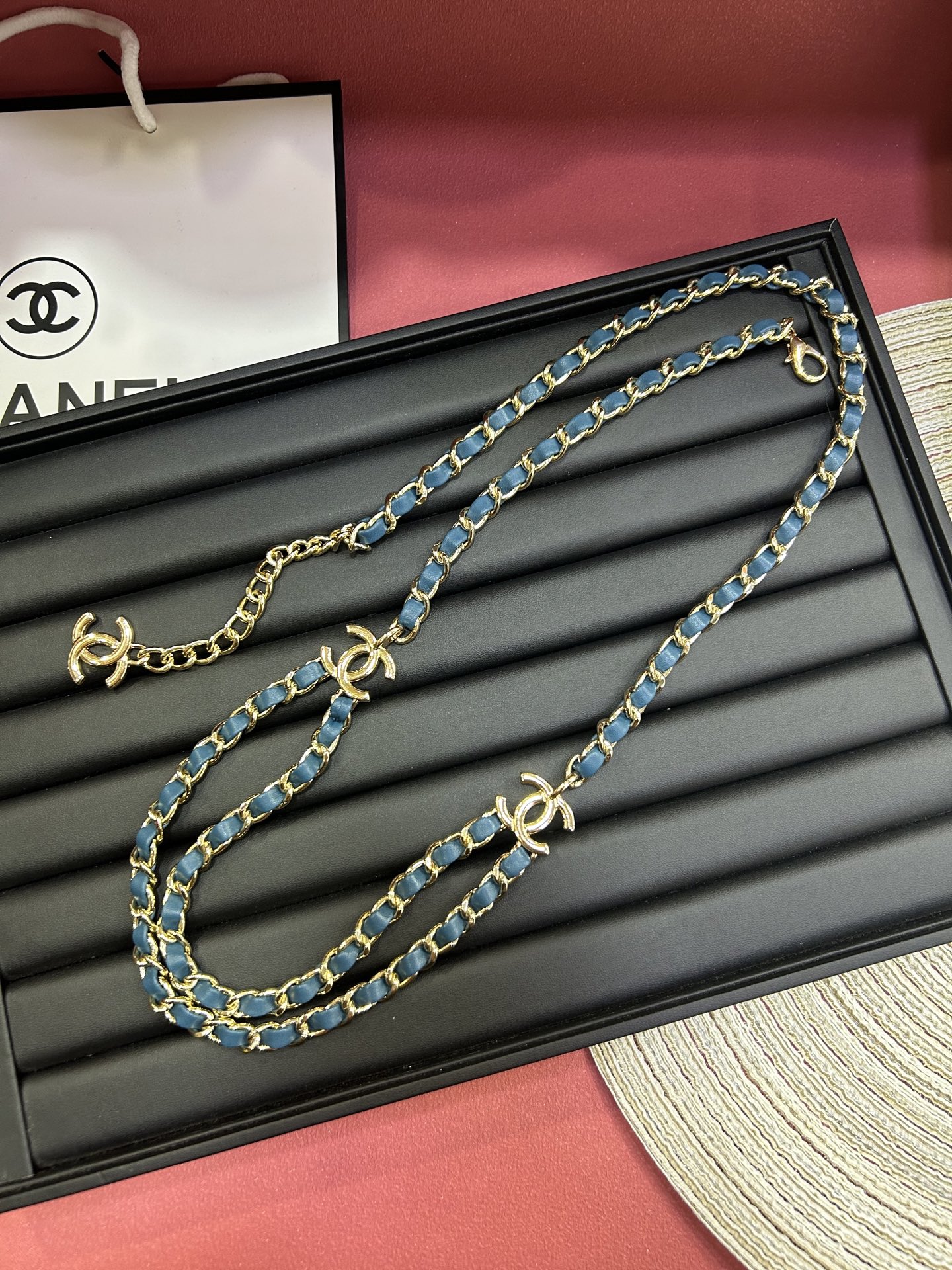シャネル ウエストベルトコピー 金属 チェーンバルト ファッション感 高級感 ブルー_2