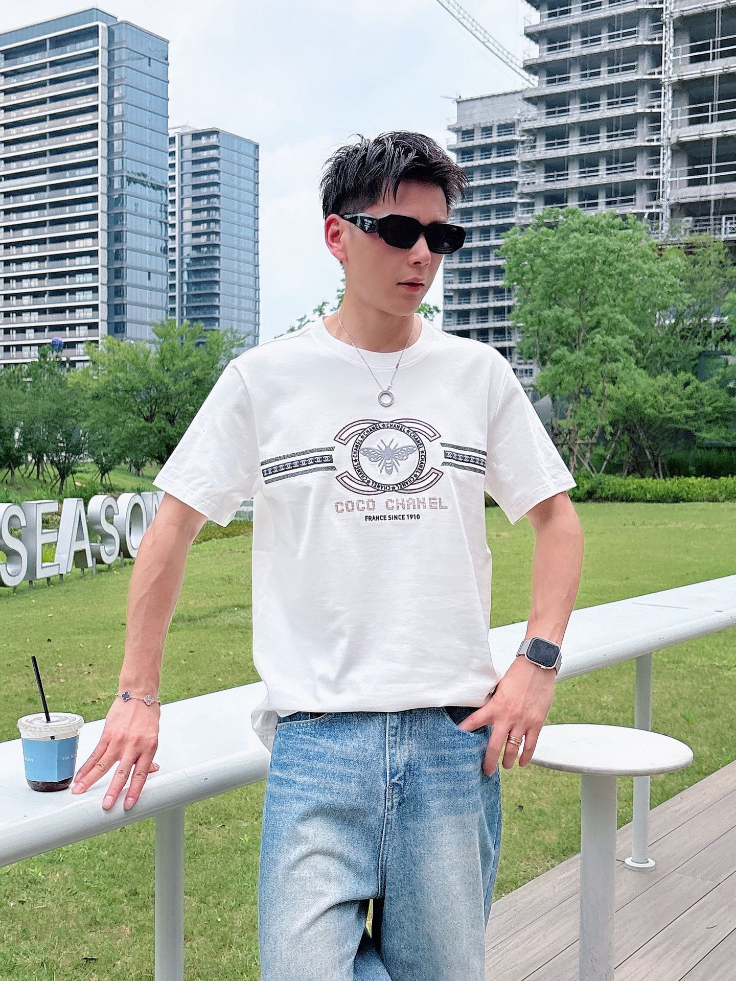 シャネル t シャツコピー 上質品 トップス 短袖 プリント 純綿 柔らかい ホワイト_2