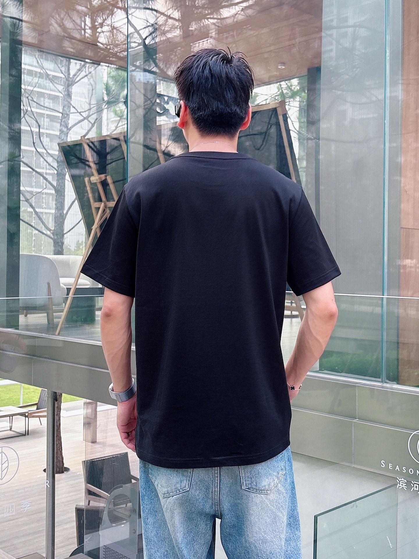chanel t シャツスーパーコピー 上質品 トップス 短袖 プリント 純綿 柔らかい ブラック_2