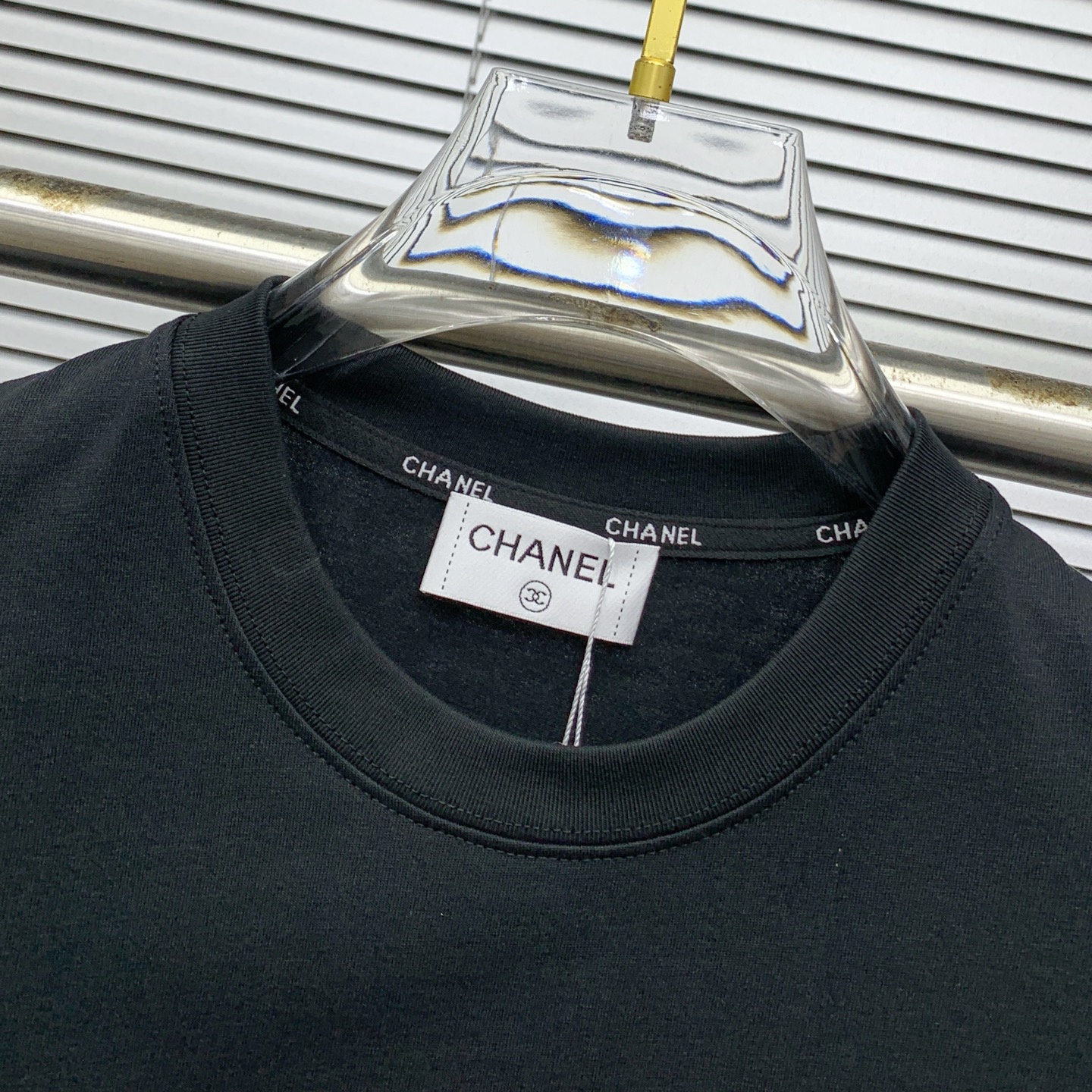シャネル ティー シャツ偽物 トップス 短袖 プリント 純綿Ｔシャツ 柔らかい ブラック_6