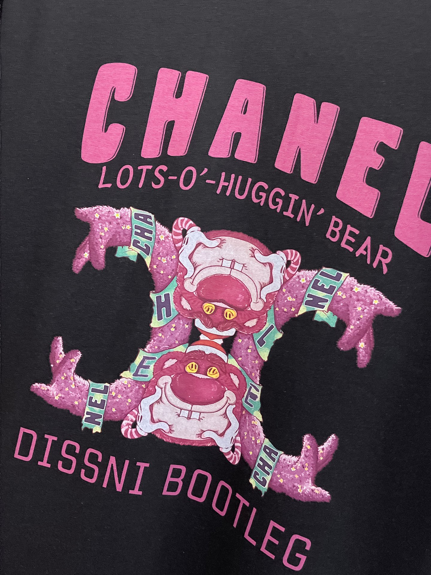 お得品‼chanel ティー シャツ レディースコピー トップス 短袖 プリント 純綿 ブラック_4